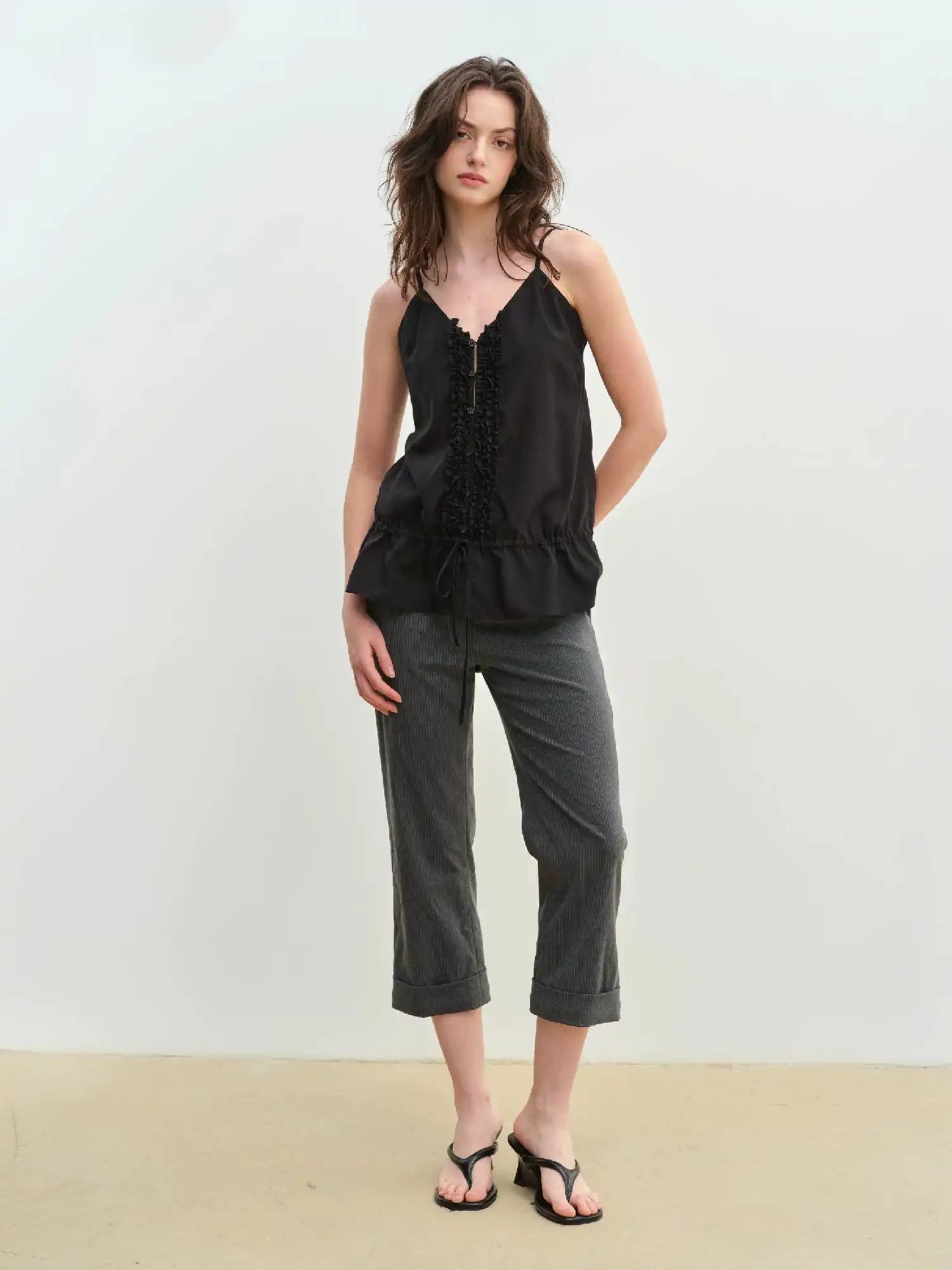Muse Naps Ruffle Bib Drawstring Tank Top | Canton Collective