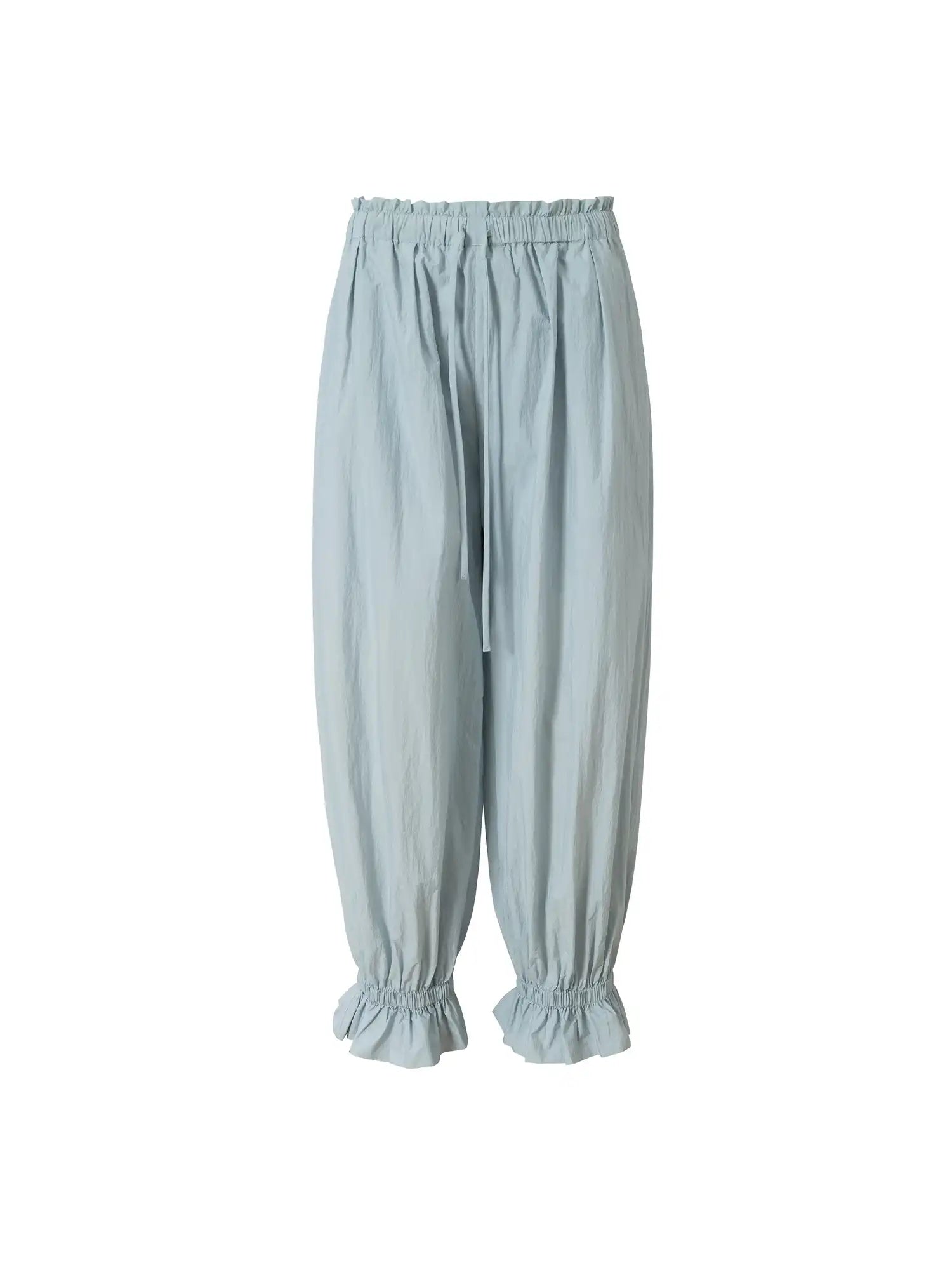 Muse Naps Ruffle Shirred Waist Lightweight Balloon Pants | Canton Collective