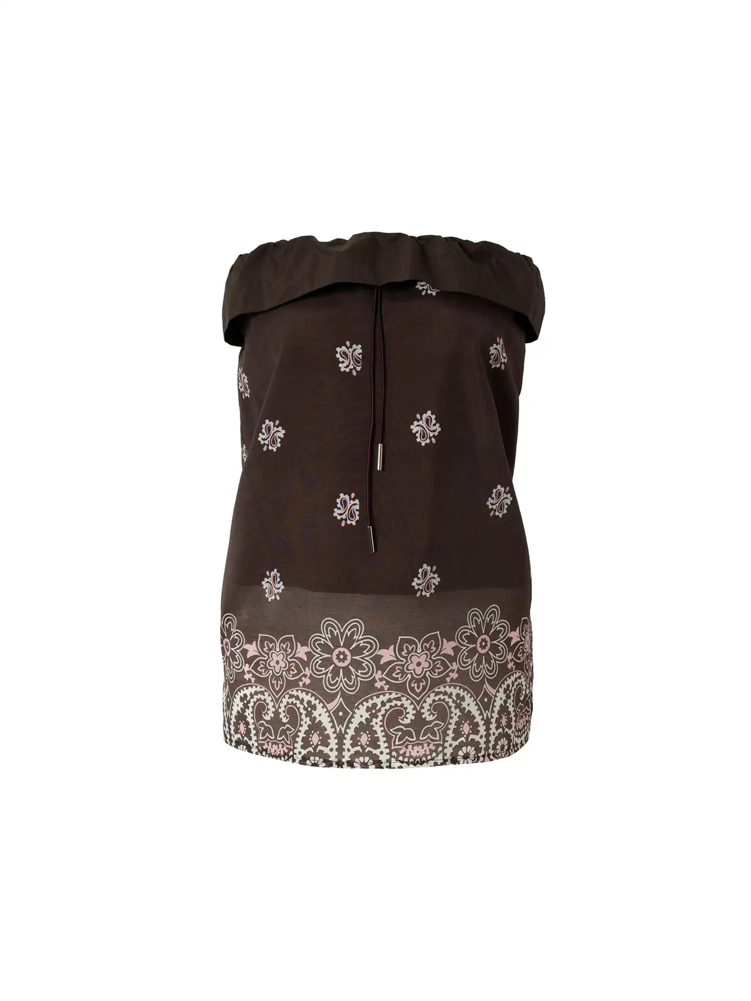 Muse Naps Ruffle Sweetheart Floral Foldover Tube Top | Canton Collective
