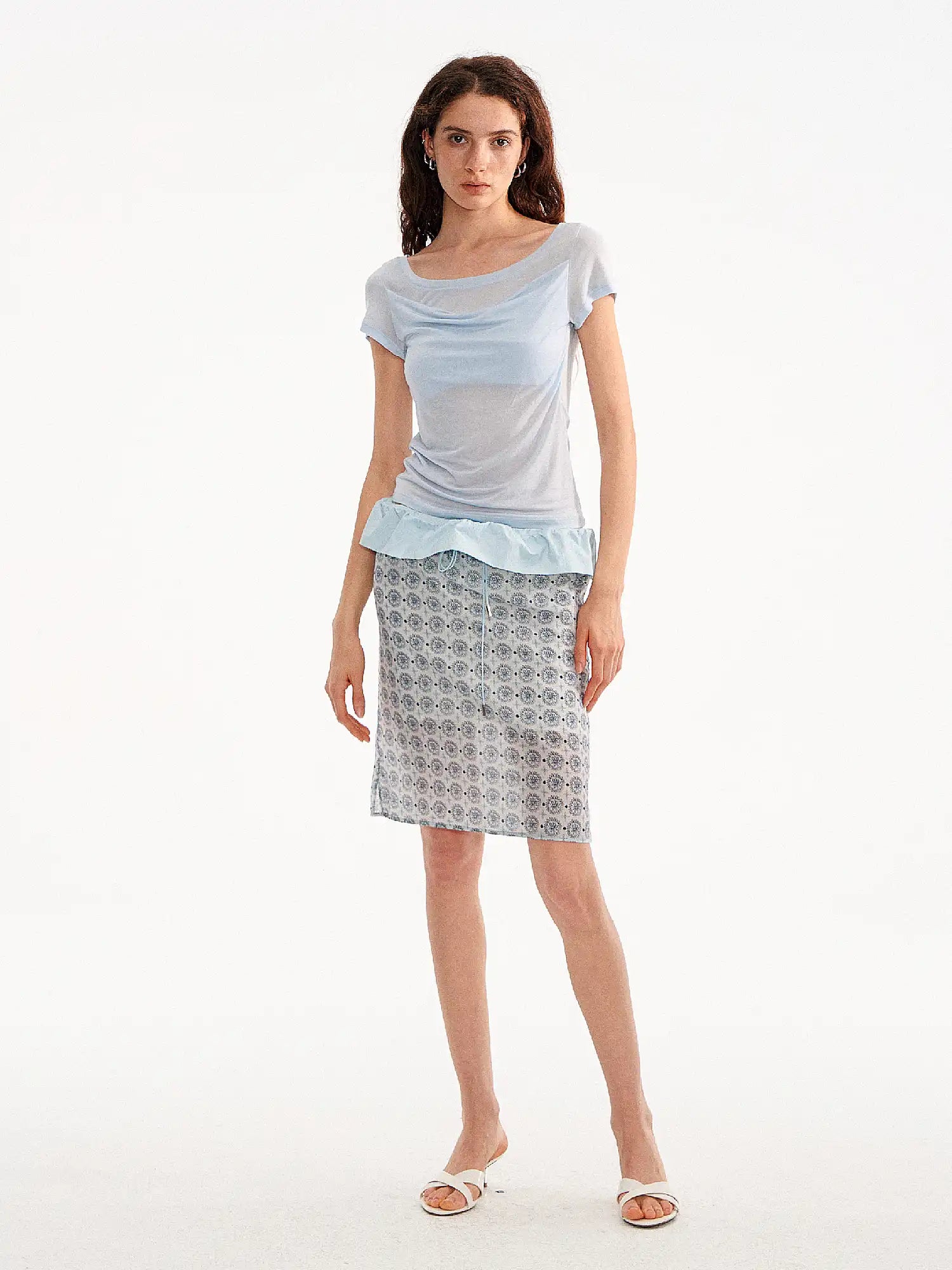 Muse Naps Ruffle Sweetheart Floral Foldover Tube Top | Canton Collective