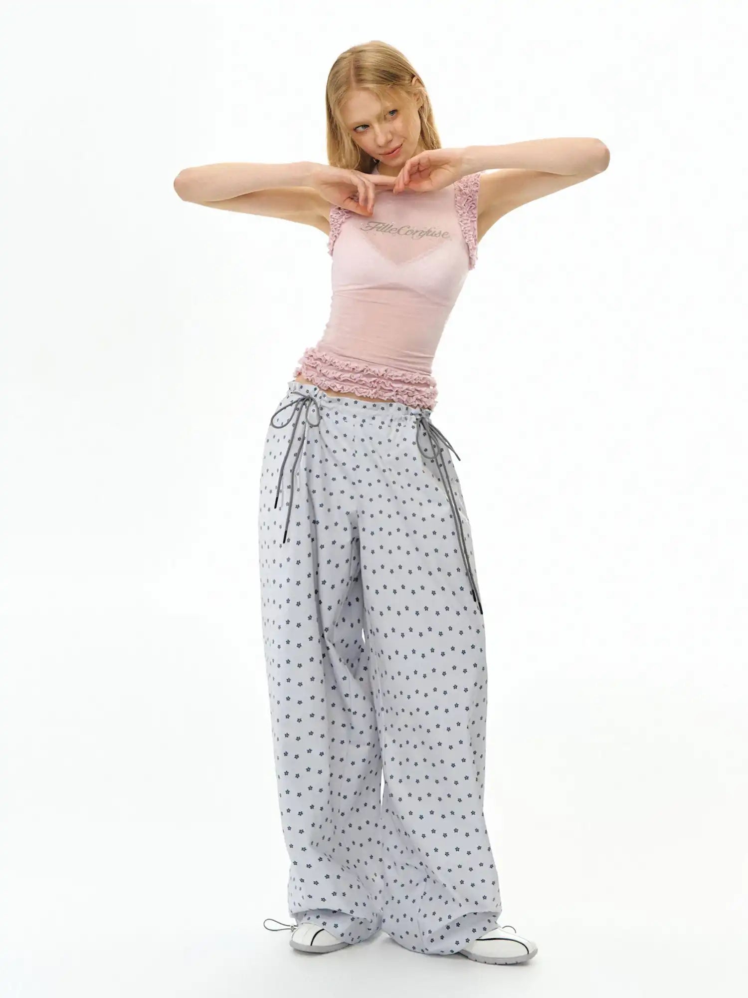 Deleteex Ruffle Trim Sheer Tank Top | Canton Collective