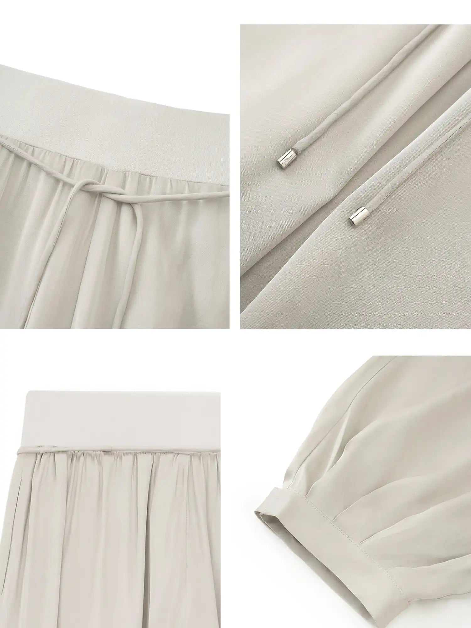 Ayo Satin-Feel Drawstring Lantern Pants | Canton Collective