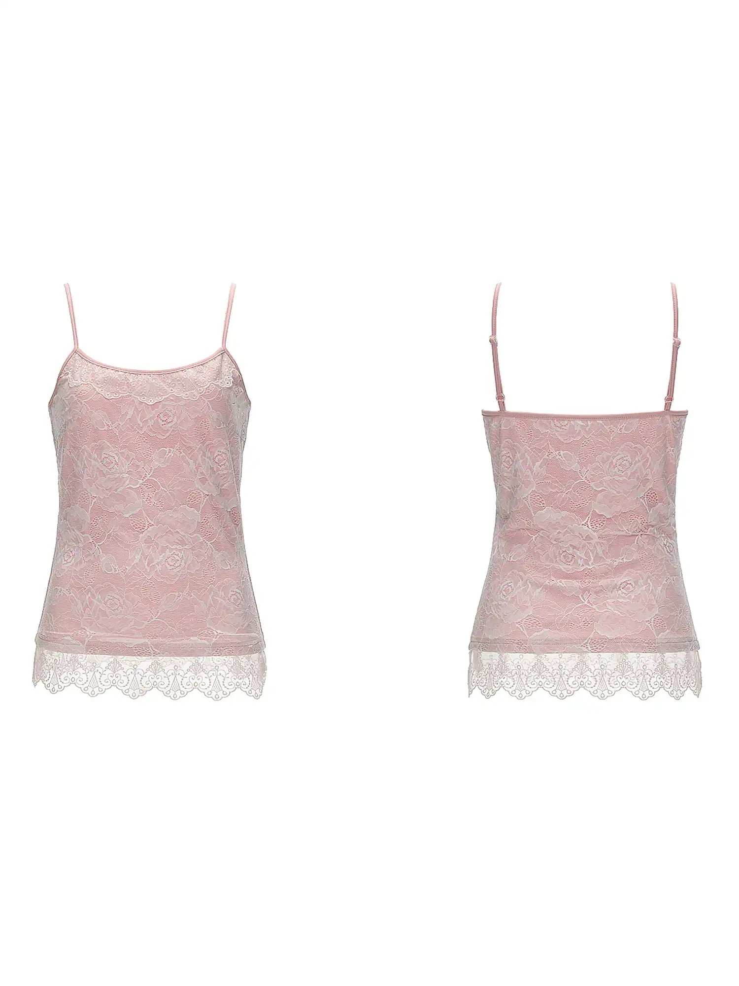 MAMC Scalloped Floral Lace Camisole Tank Top | Canton Collective