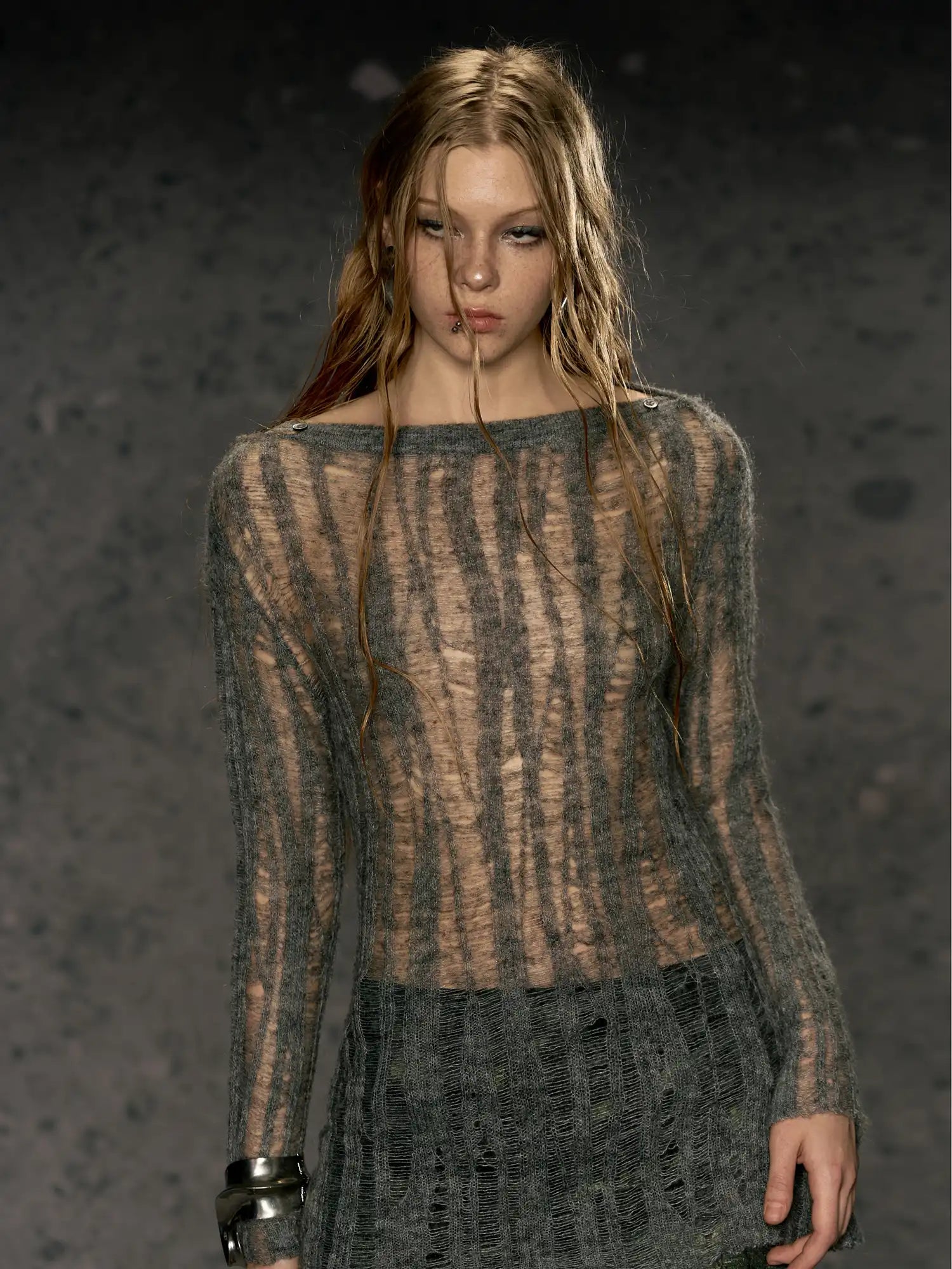 Deleteex See-Through Wool Sweater | Canton Collective
