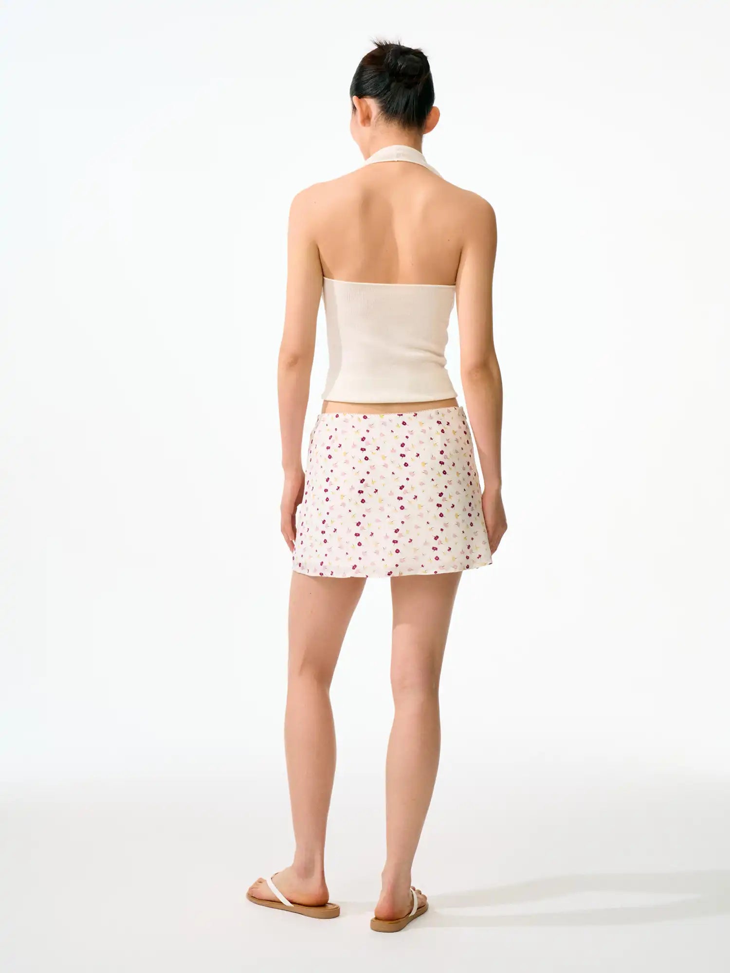 FirstFloor Sheer A-Line Floral Print Bodycon Mesh Mini Skirt | Canton Collective