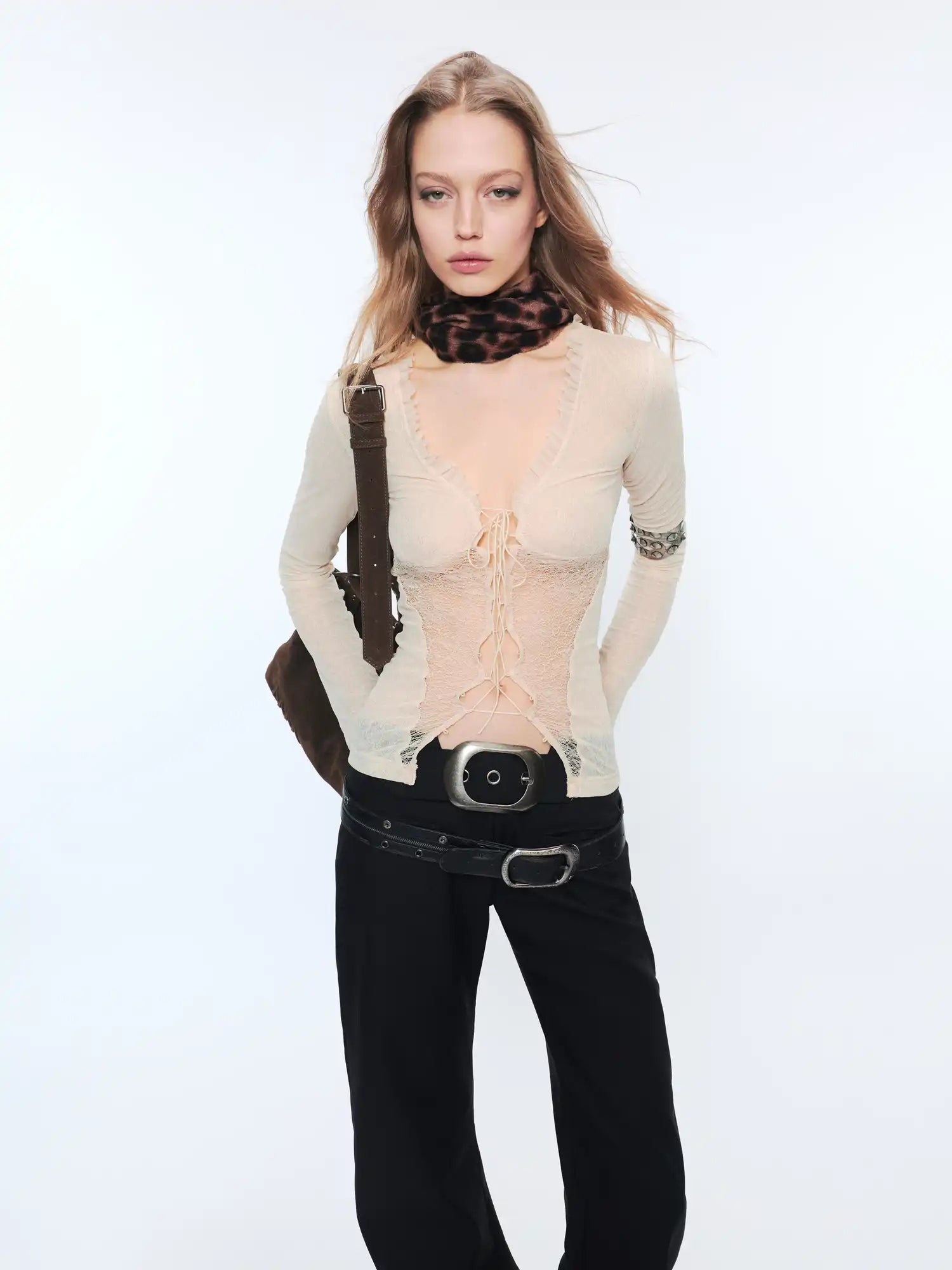 2th Desire Sheer Lace Cutout Corset Layer Top | Canton Collective