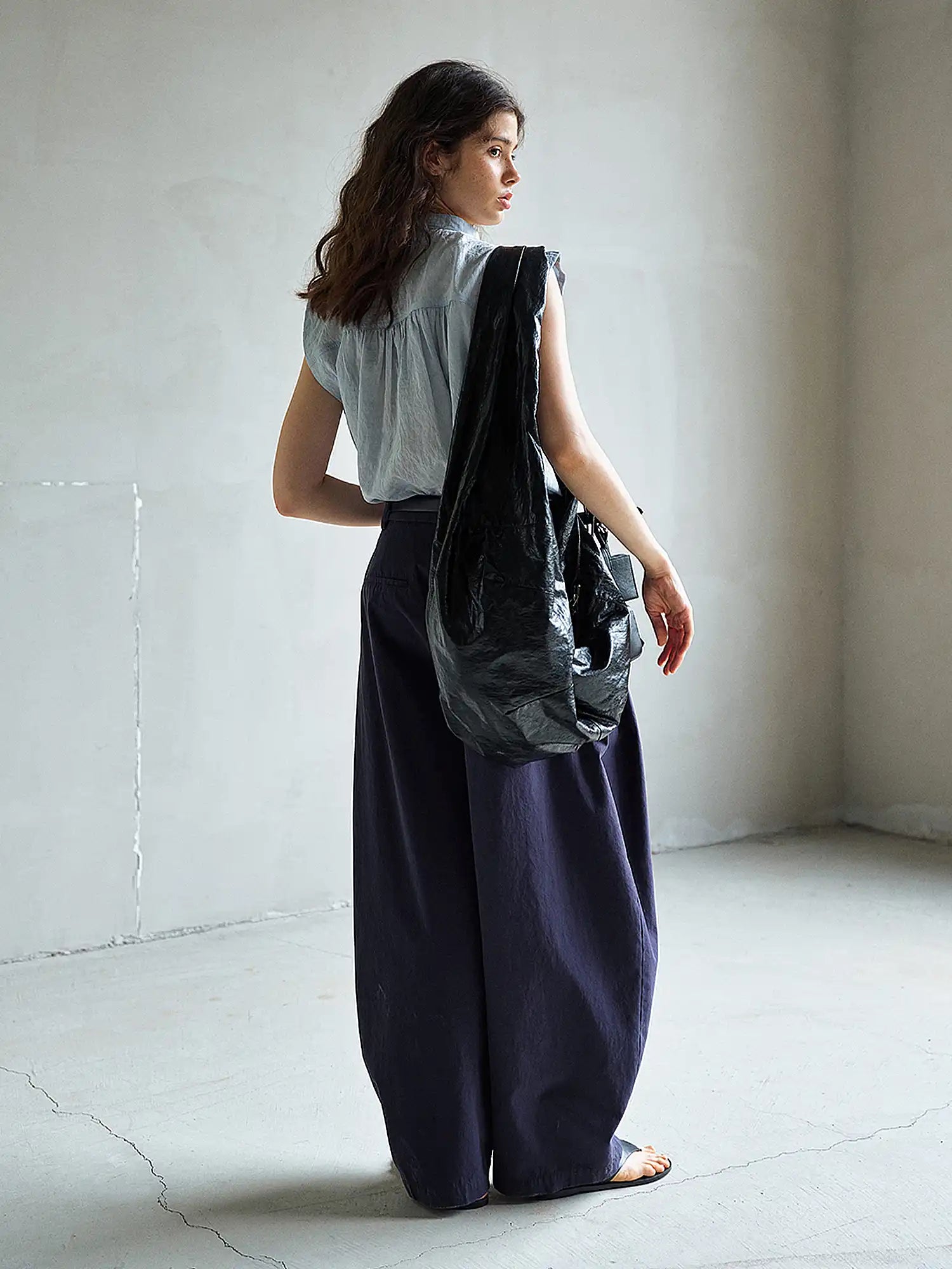 CantonCollective Design Sheer Sleeveless Button Down Shirt | Canton Collective