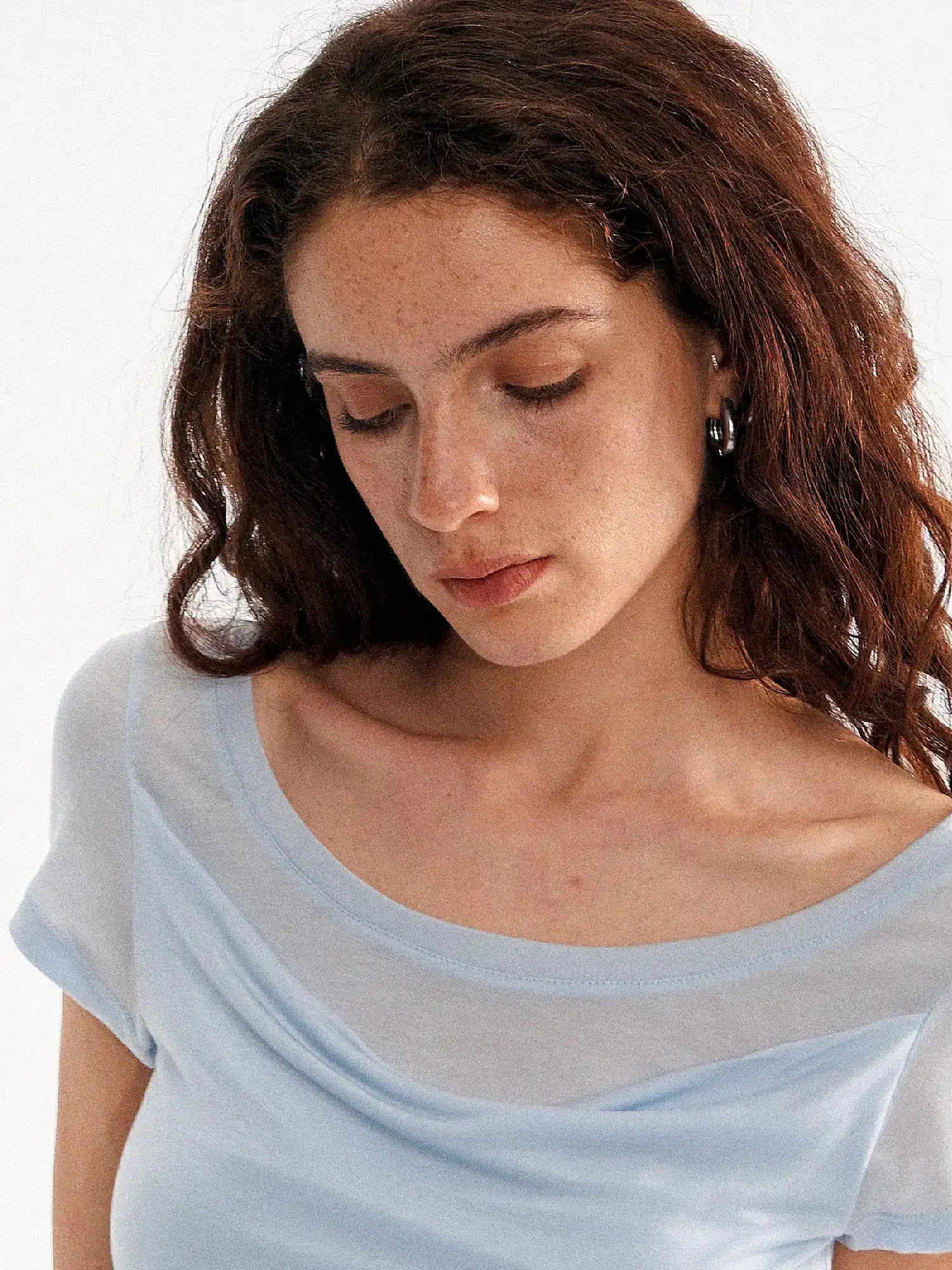 Muse Naps Sheer Layered Cowl Neck Top | Canton Collective
