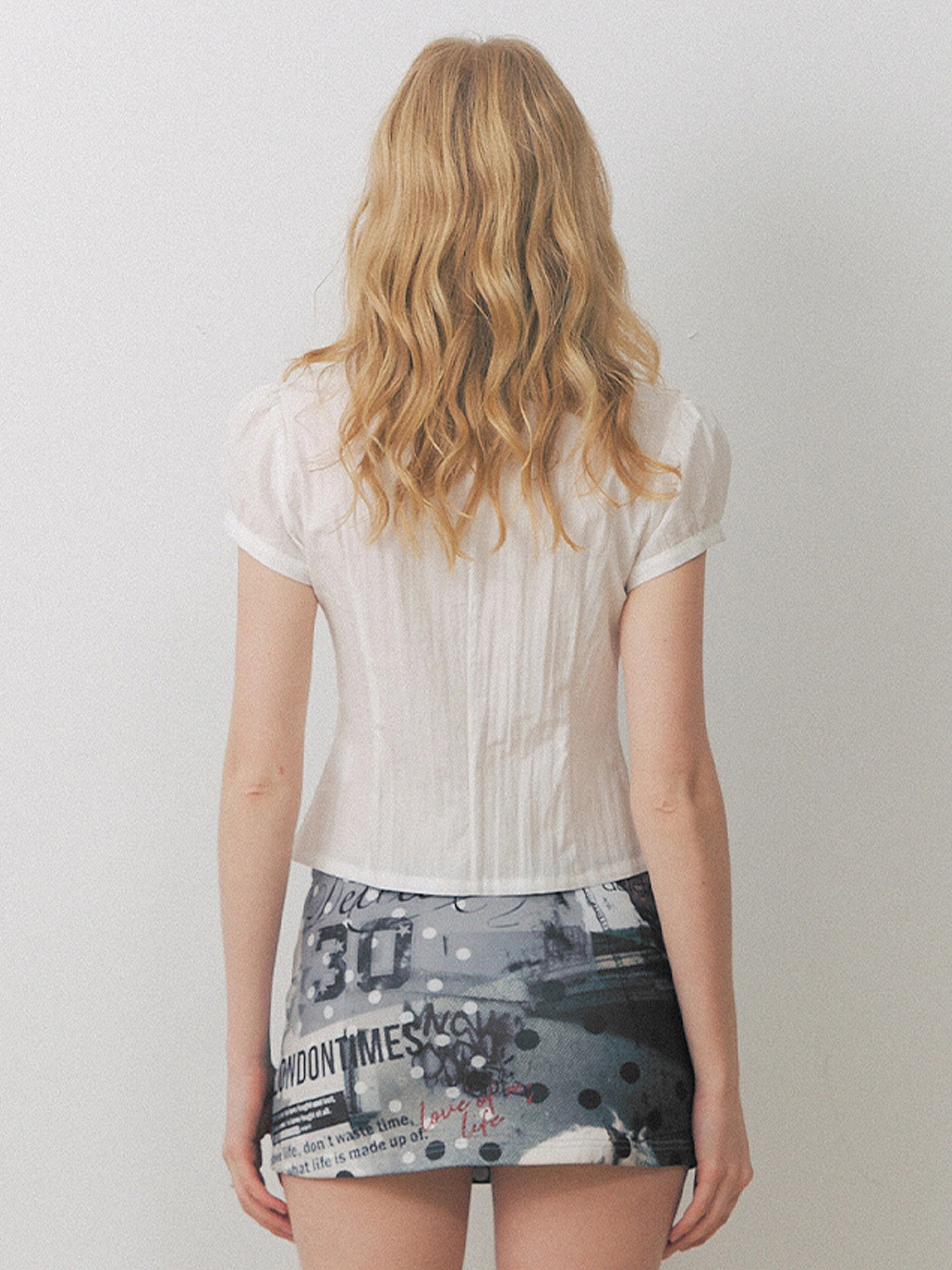 Deleteex Shell Buttons Front Puff Sleeve Shirt | Canton Collective