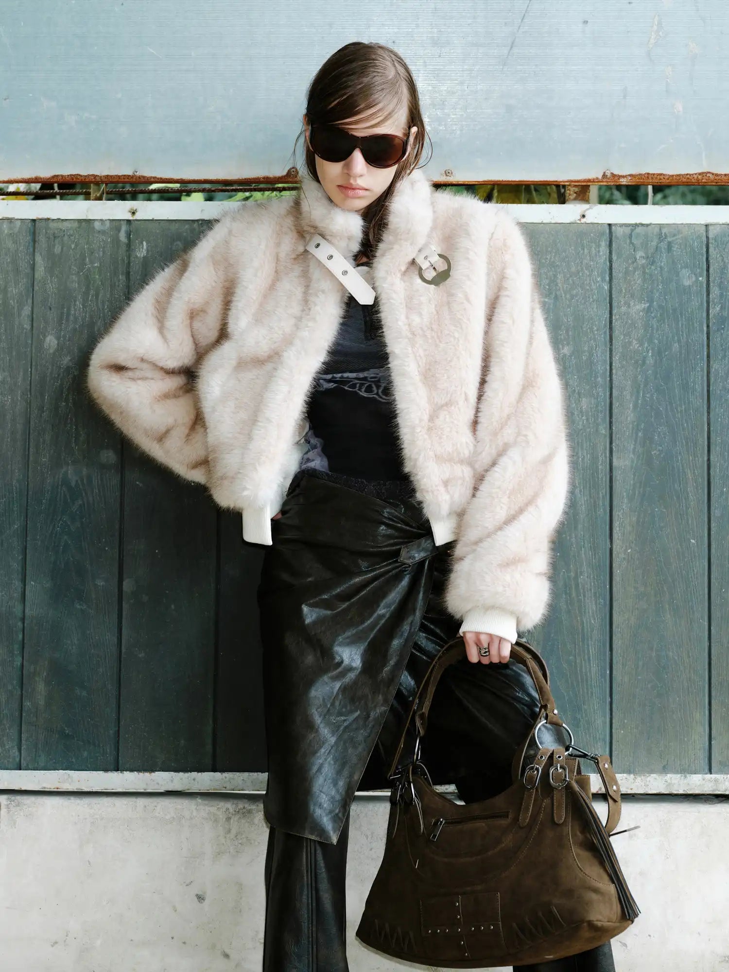 2th Desire Short Plush Fur Coat | Canton Collective