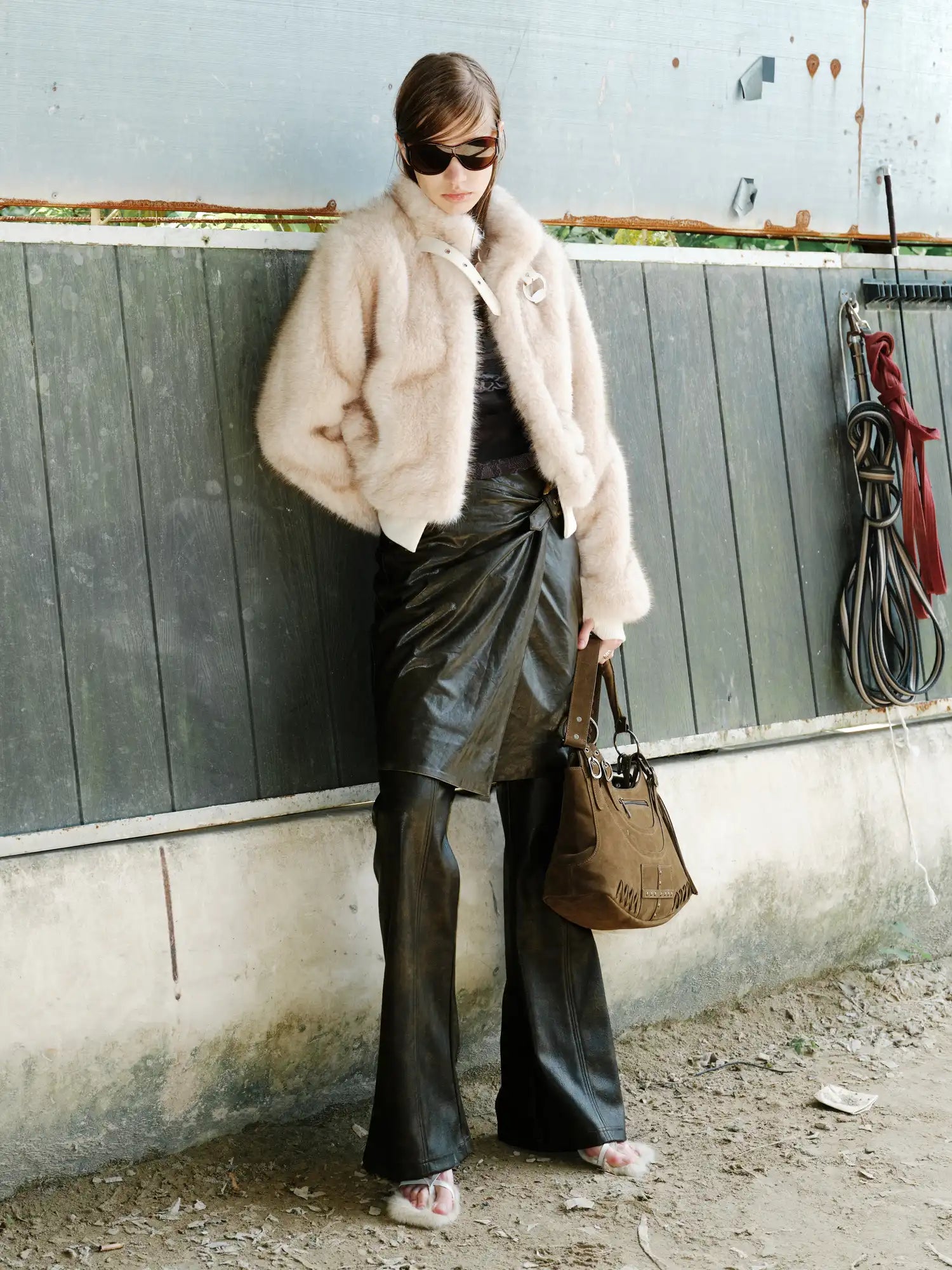 2th Desire Short Plush Fur Coat | Canton Collective