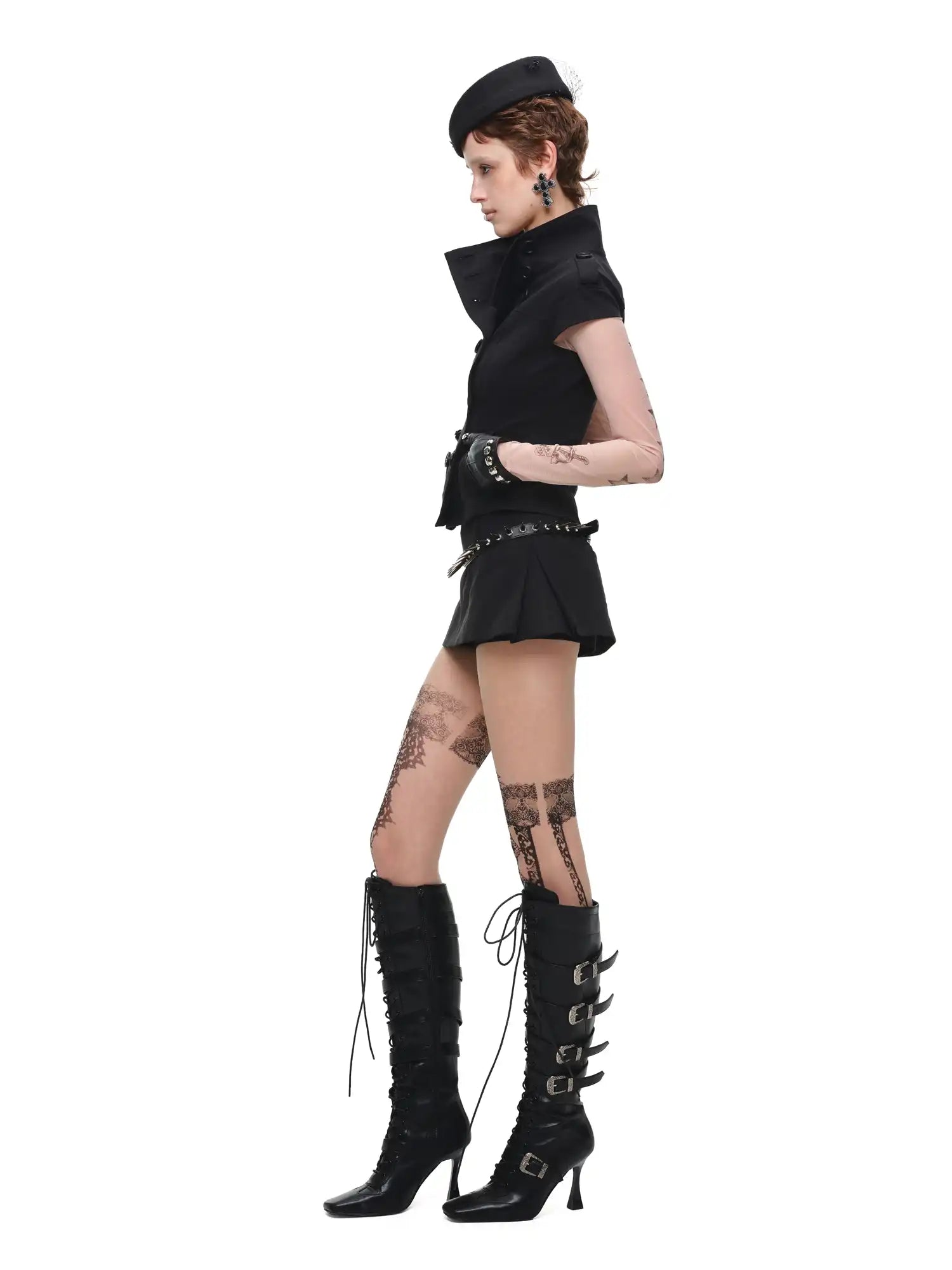 1Jinn Studio Short Sleeve Cropped Trench Jacket | Canton Collective