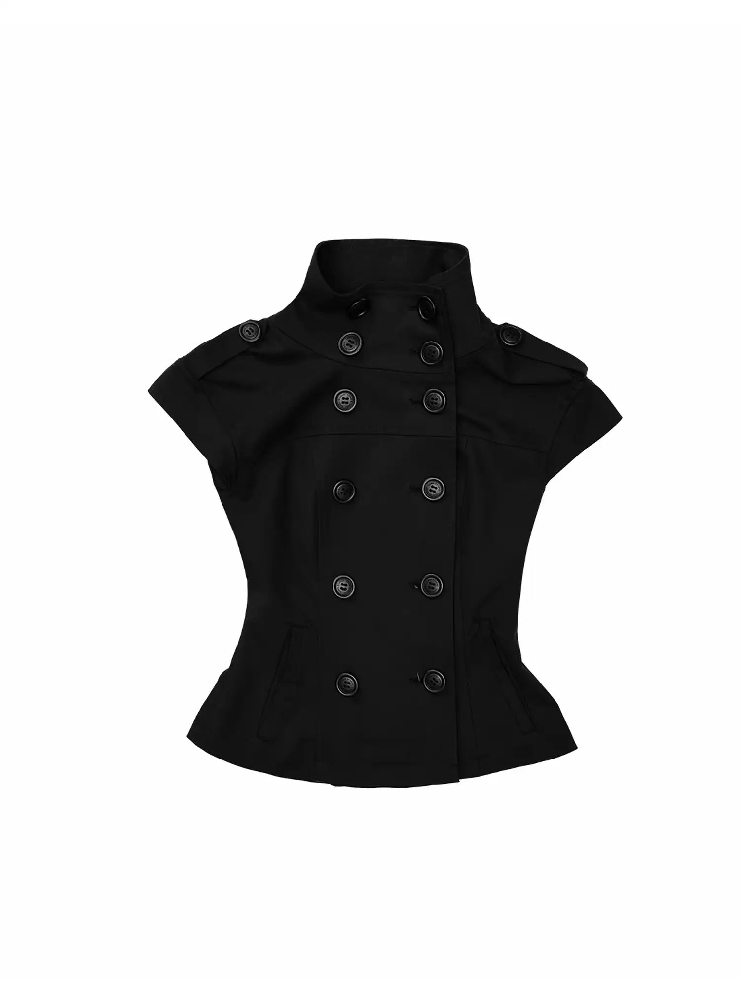 1Jinn Studio Short Sleeve Cropped Trench Jacket | Canton Collective
