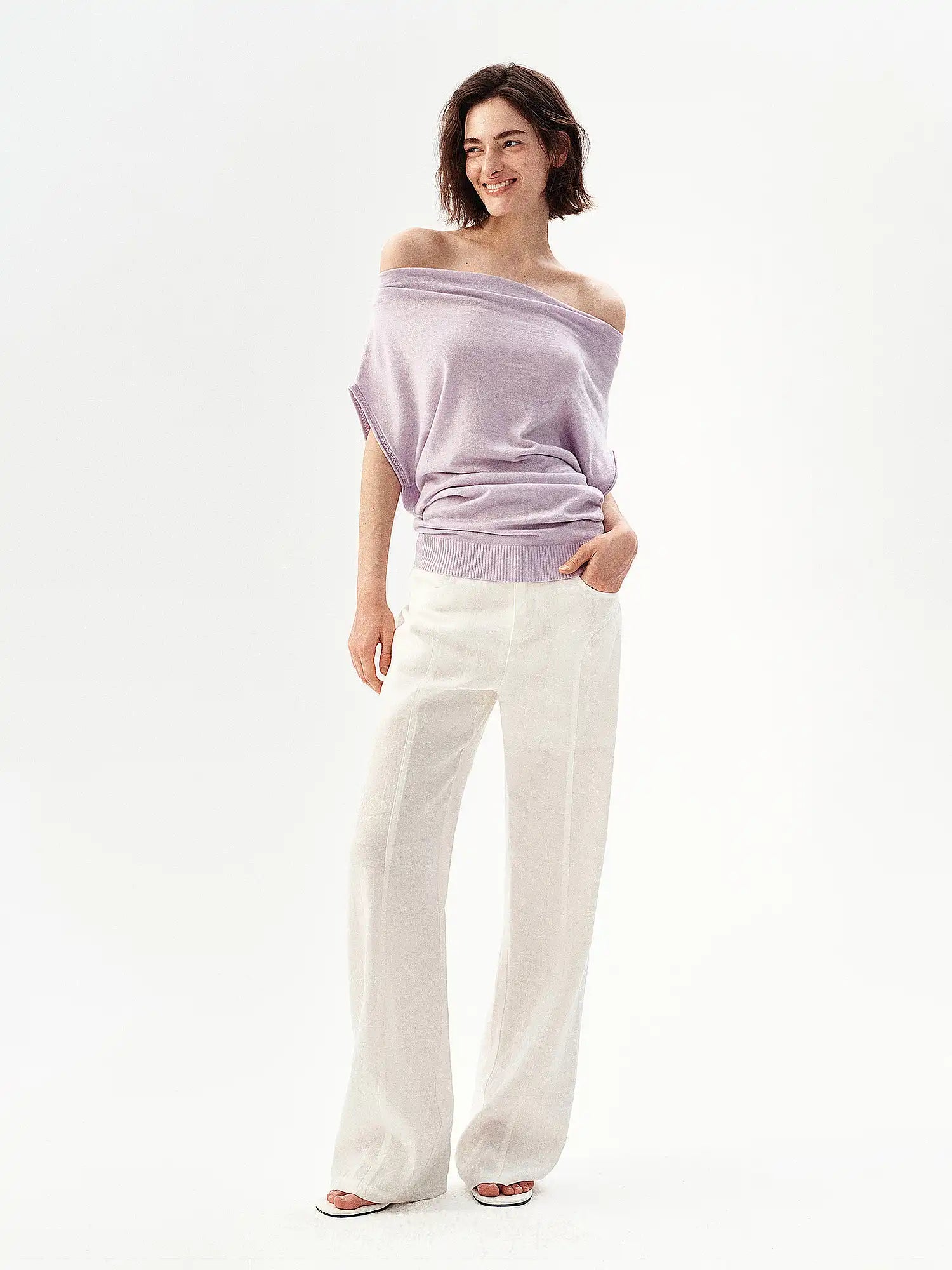 Ayo Short Sleeve Off Shoulder Knit Top | Canton Collective