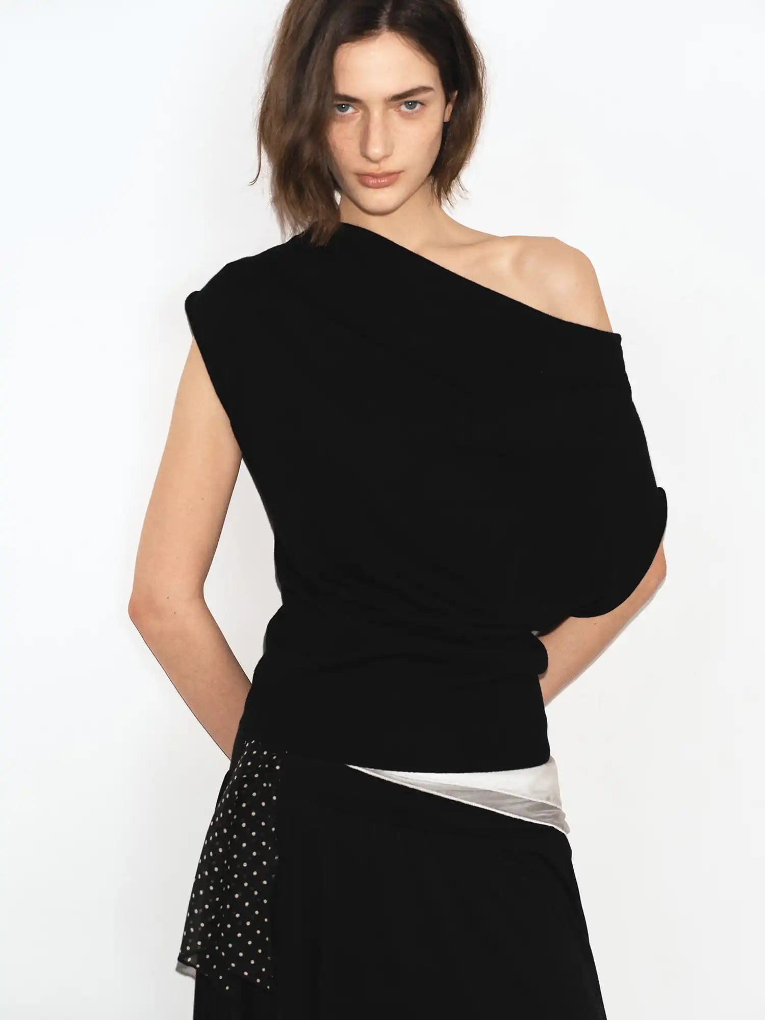 Ayo Short Sleeve Off Shoulder Knit Top | Canton Collective