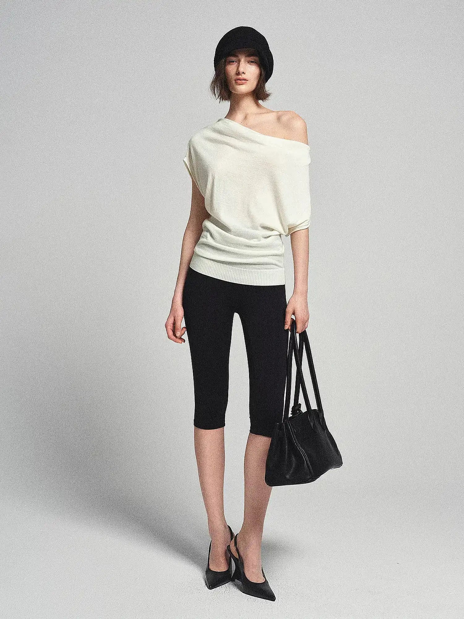 Ayo Short Sleeve Off Shoulder Knit Top | Canton Collective