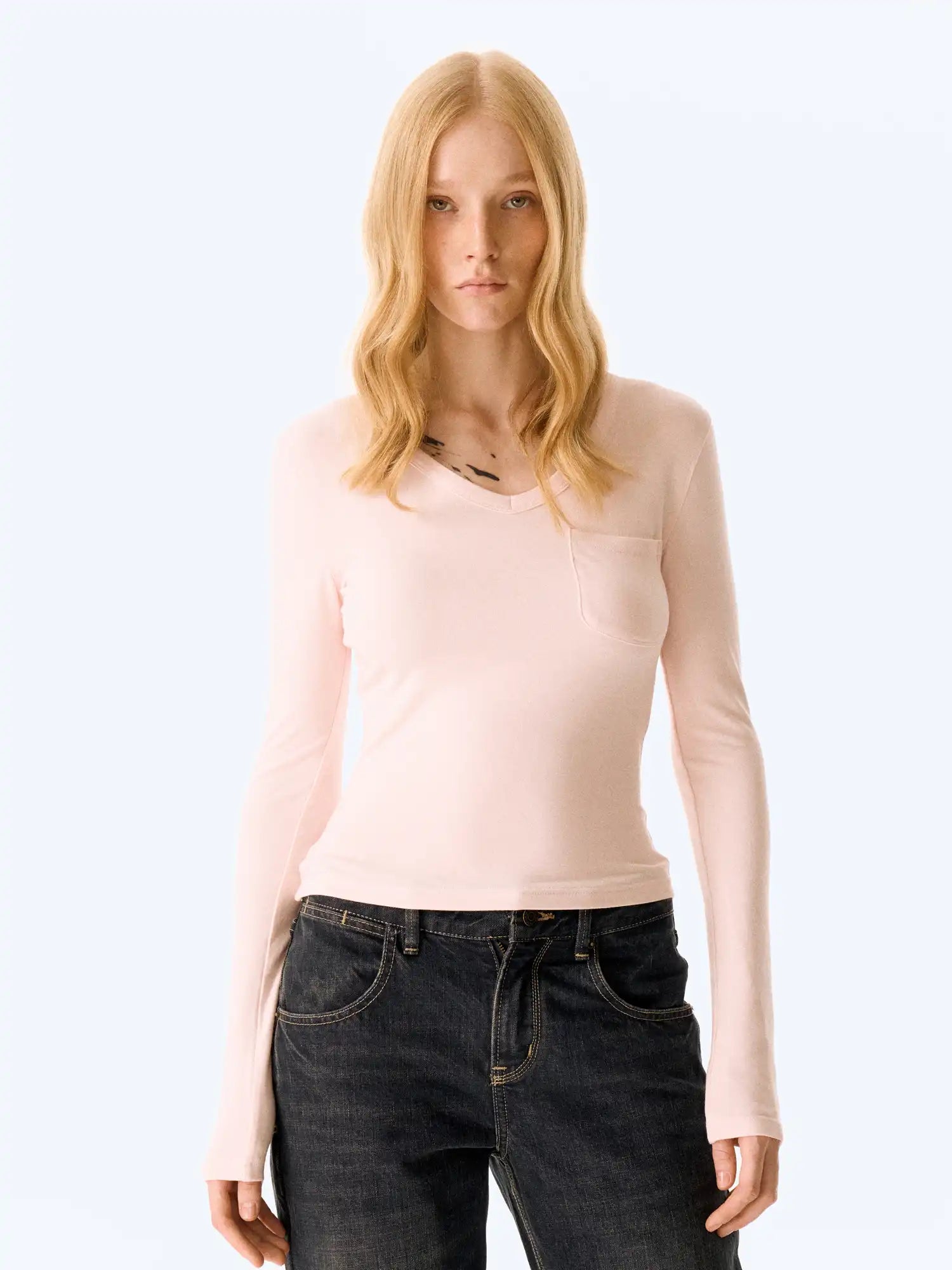 FirstFloor Silky V-Neck Base Top | Canton Collective