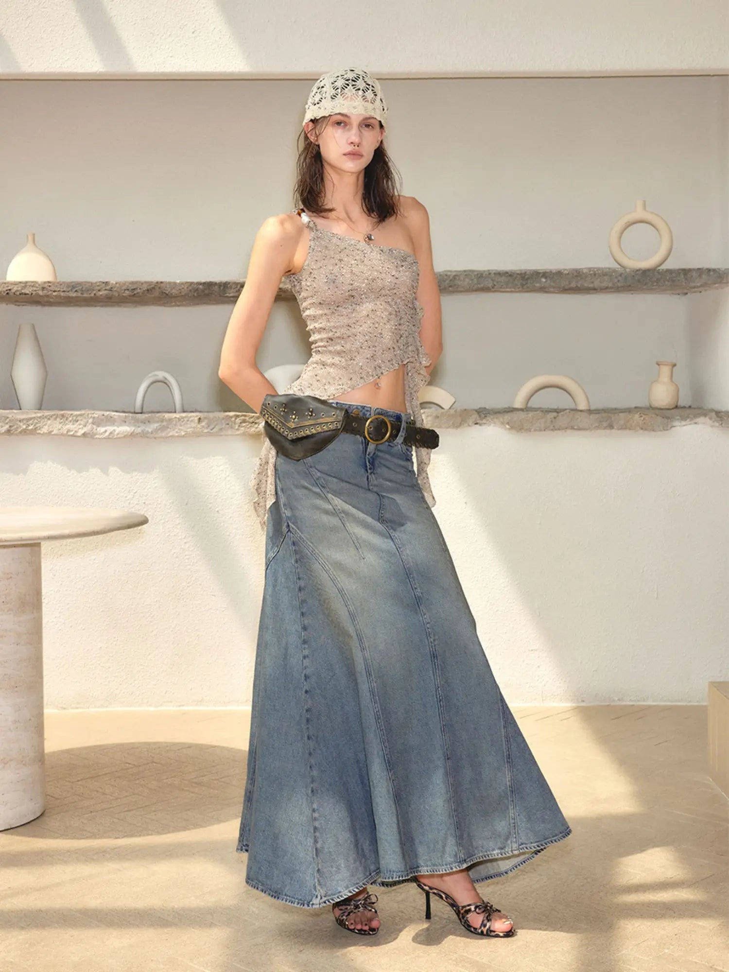 2th Desire Slant Beaded Halter Top | Canton Collective