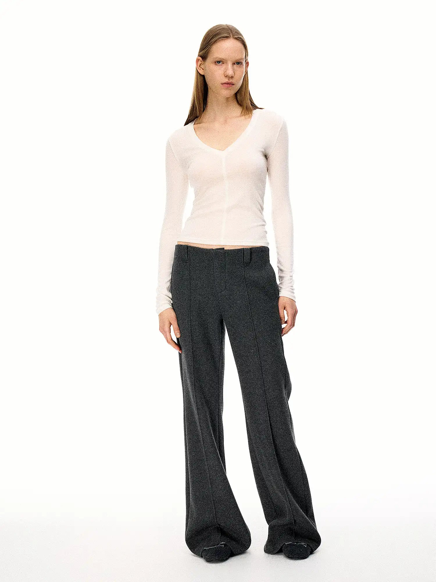 FirstFloor Slightly Flared Casual Suit Trousers | Canton Collective