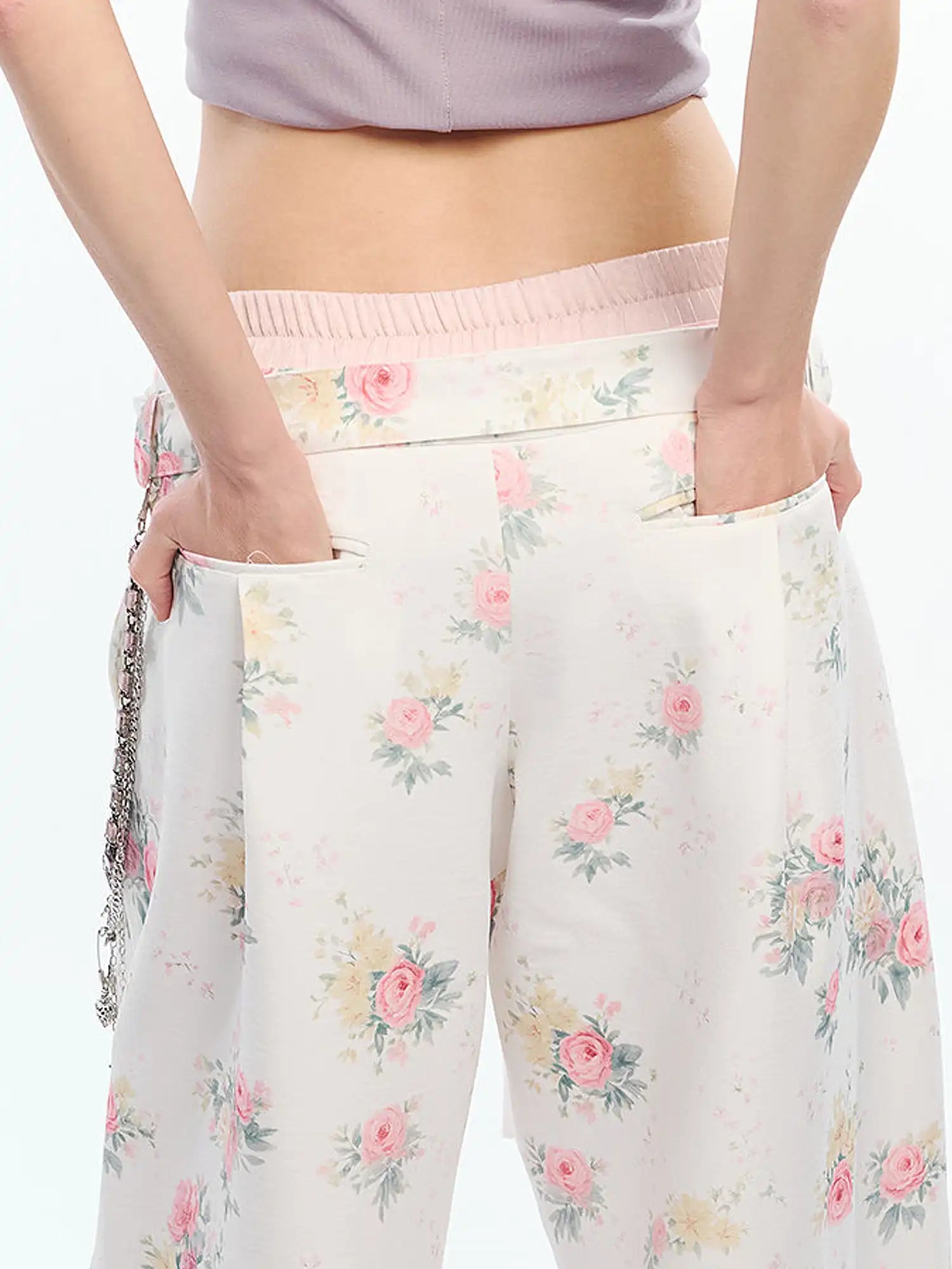 2th Desire Slouchy Deconstructed Layered High Waist Pants | Canton Collective