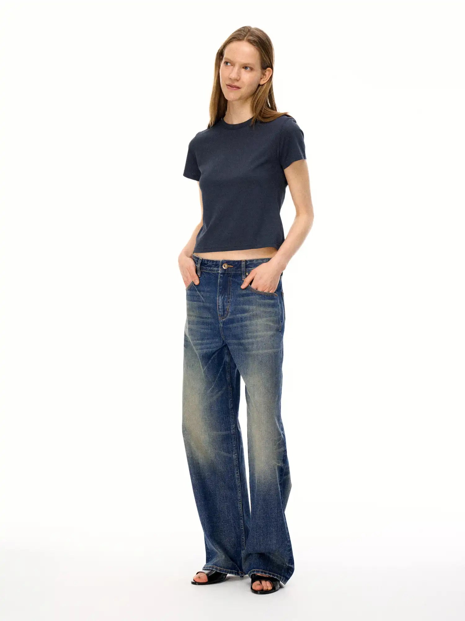 FirstFloor Soft Breathable Linen Blend Basic Boxy Tee in Box Cut | Canton Collective
