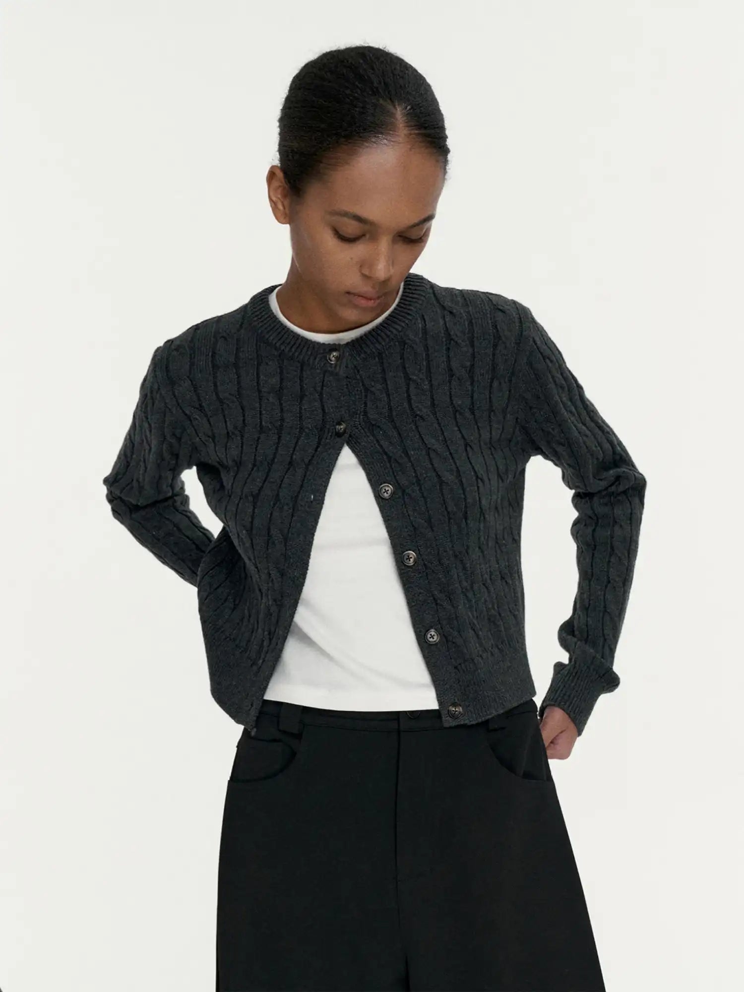 FIRST FLOOR Soft Knit Wool-Cotton Vintage Cardigan | Canton Collective