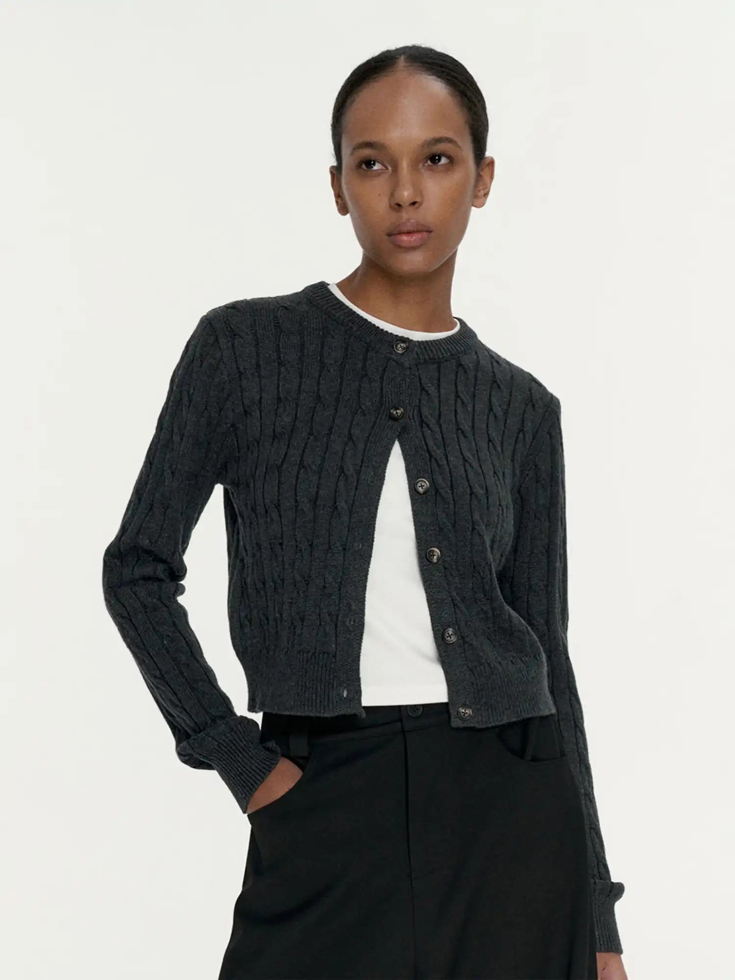 FIRST FLOOR Soft Knit Wool-Cotton Vintage Cardigan | Canton Collective