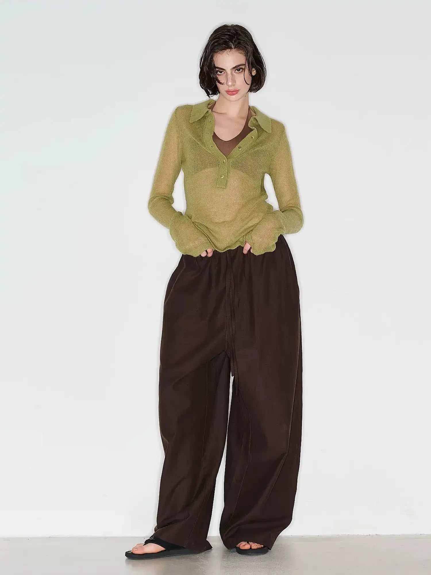 Soft Mohair Sheer Sweater Top