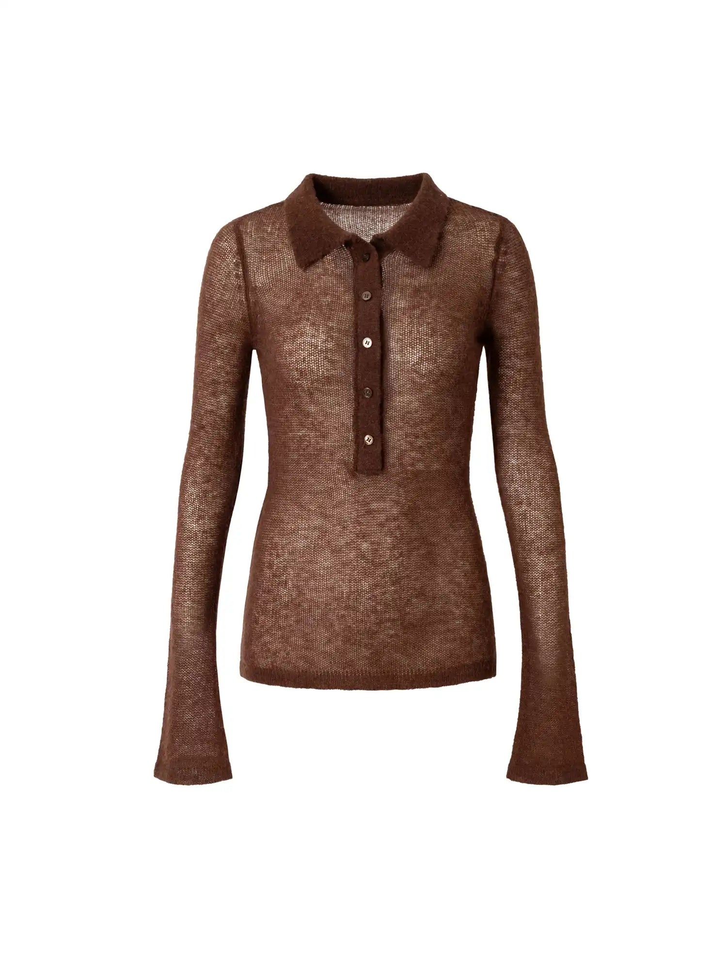 Soft Mohair Sheer Sweater Top