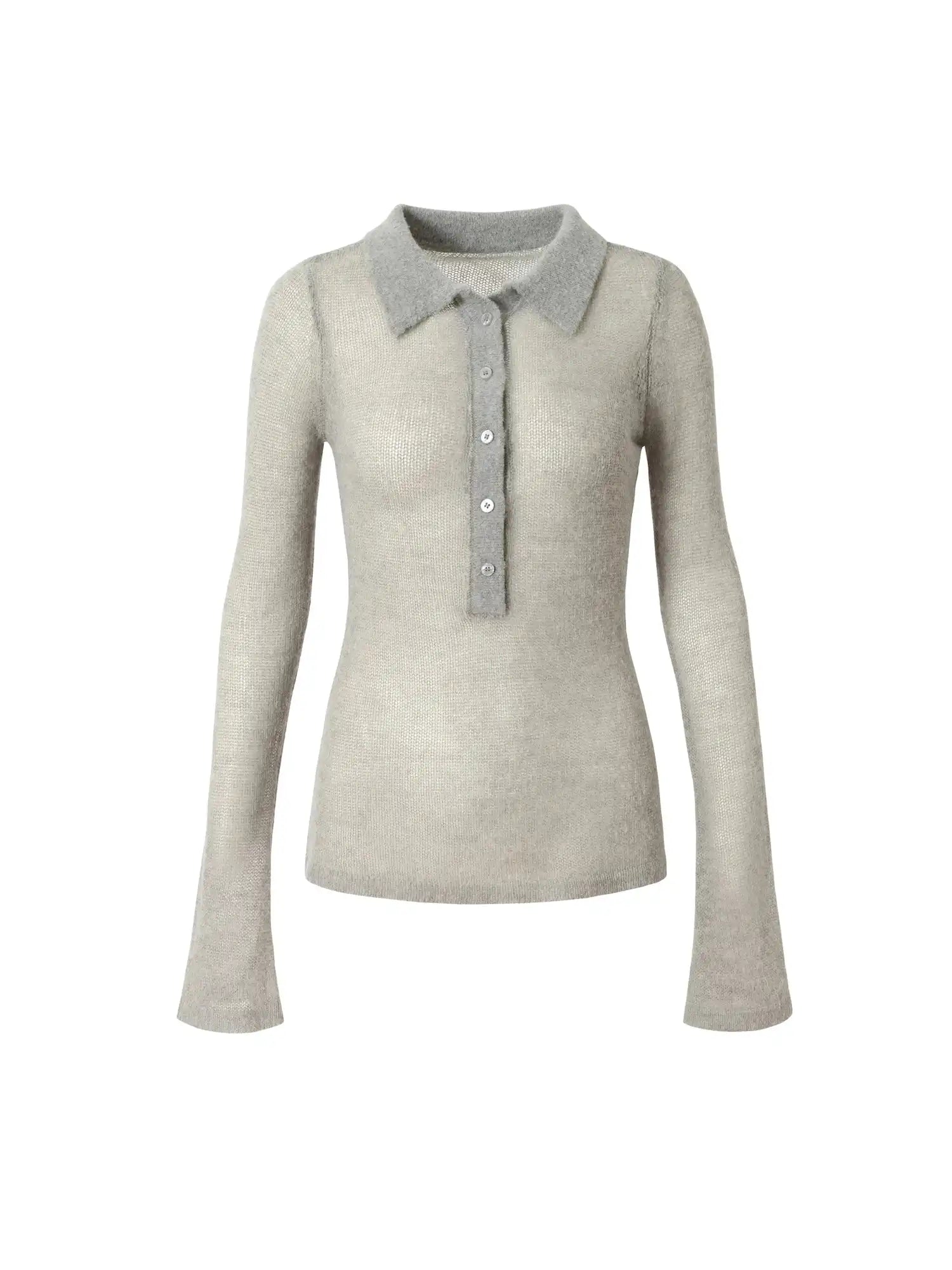 Soft Mohair Sheer Sweater Top