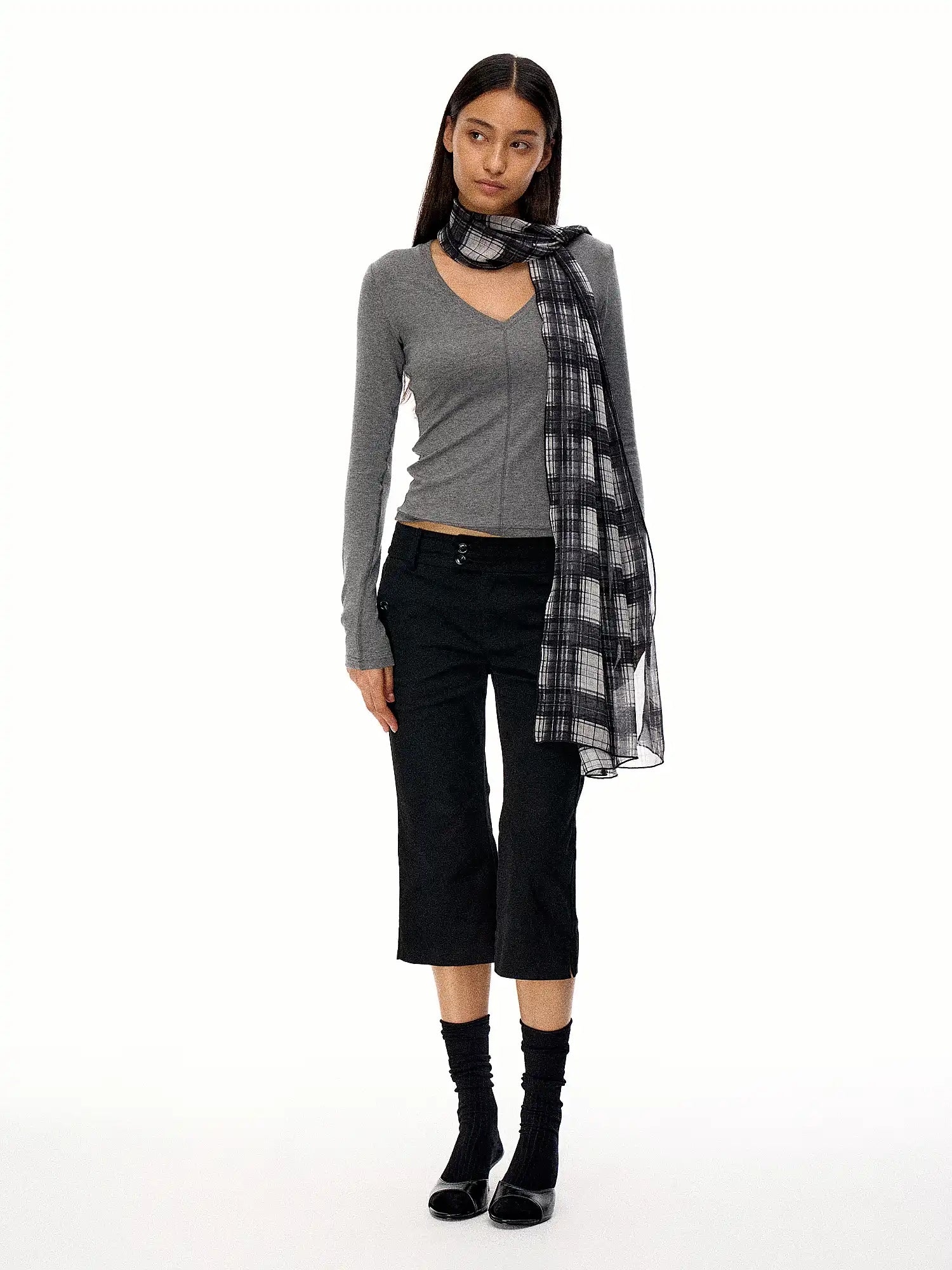 FirstFloor Soft Touch Slim Fit V-Neck Top | Canton Collective