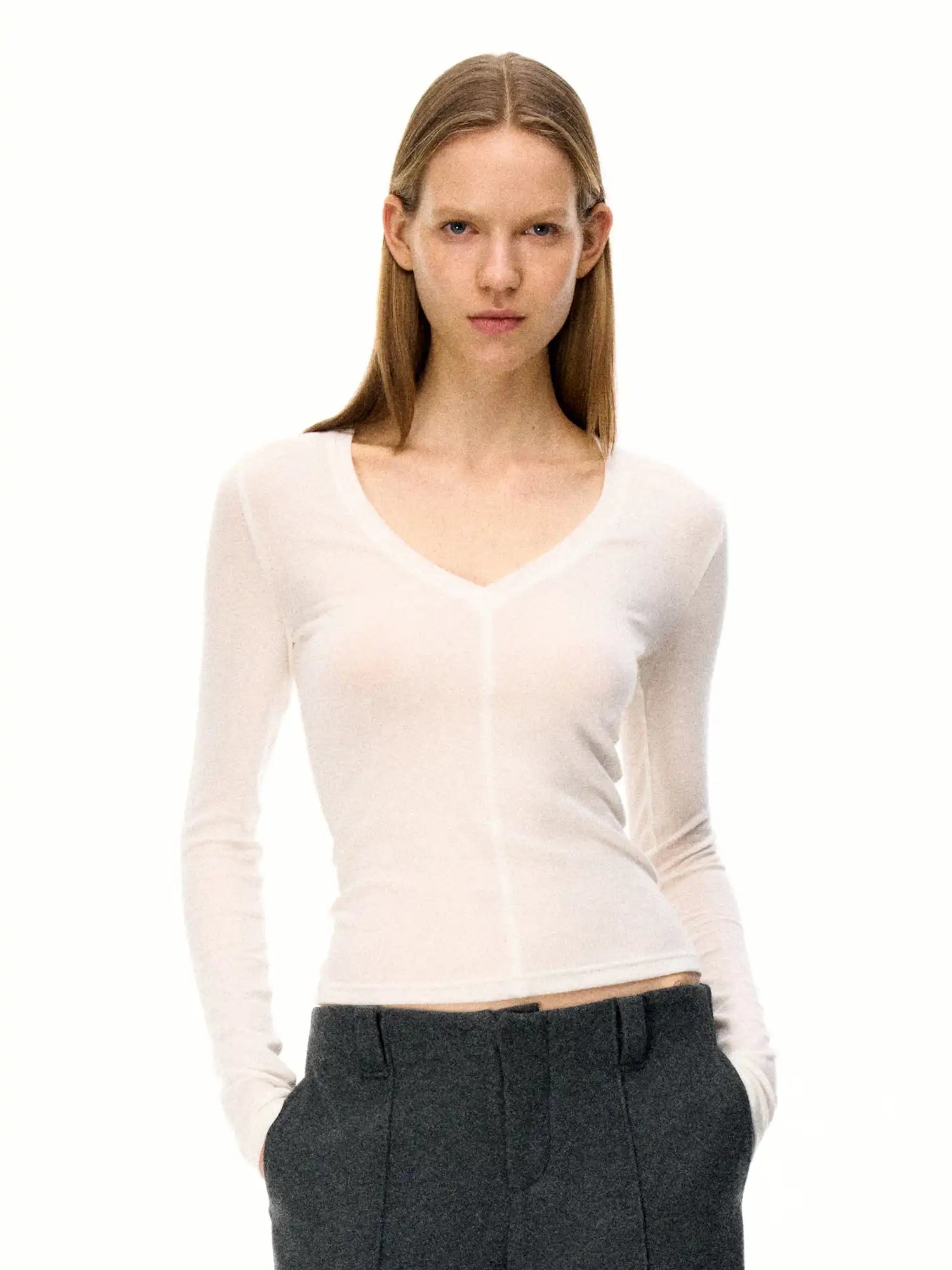 FirstFloor Soft Touch Slim Fit V-Neck Top | Canton Collective