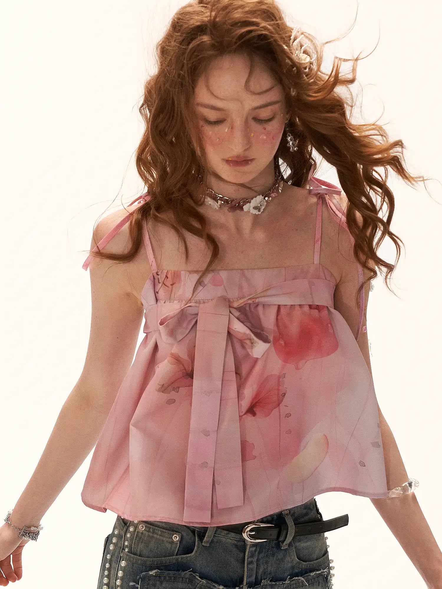 MAMC Soft Watercolor Floral Babydoll Top | Canton Collective