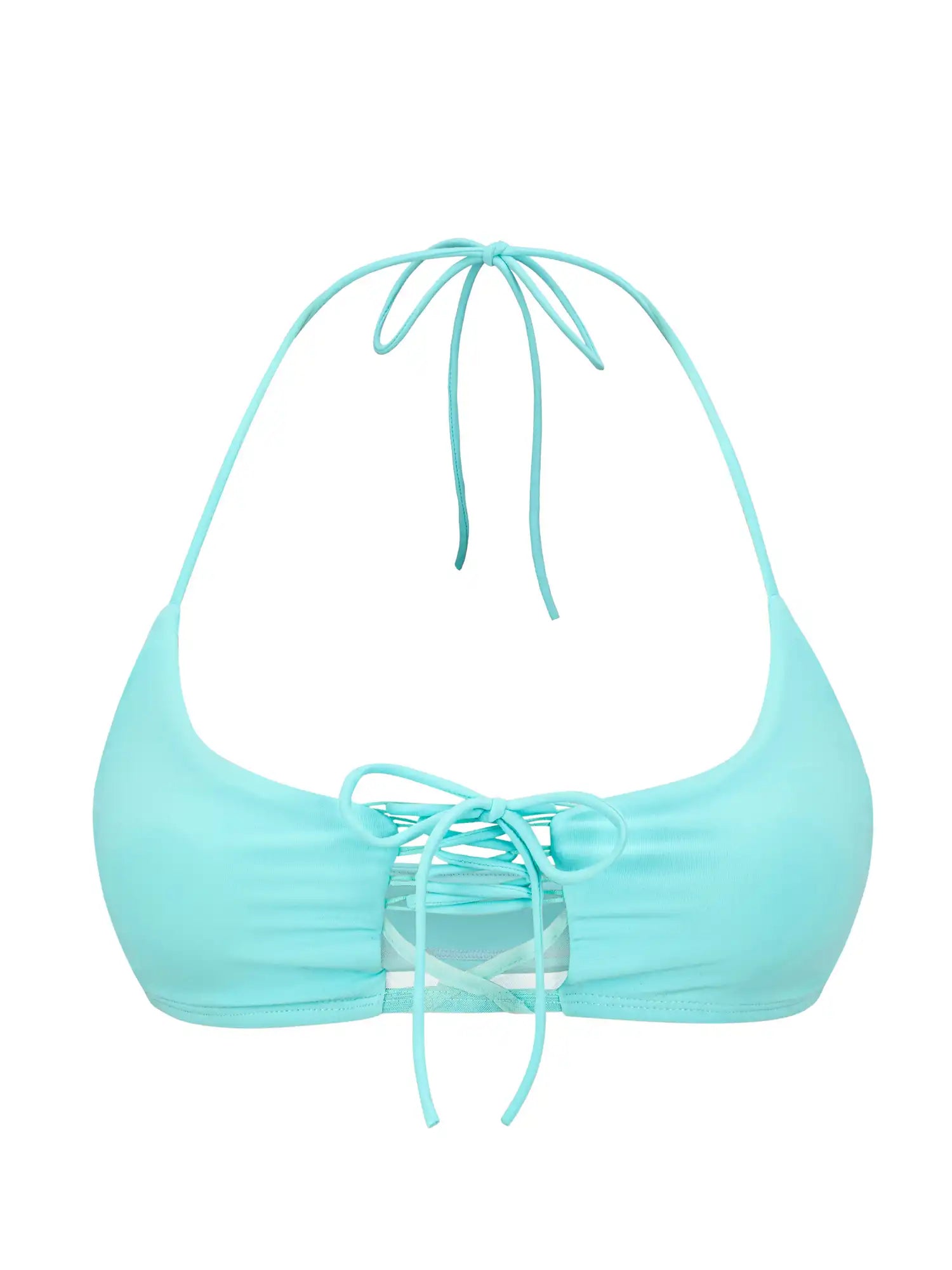 Ayo Spaghetti Strap Pointelle Tie-Front Bralette | Canton Collective
