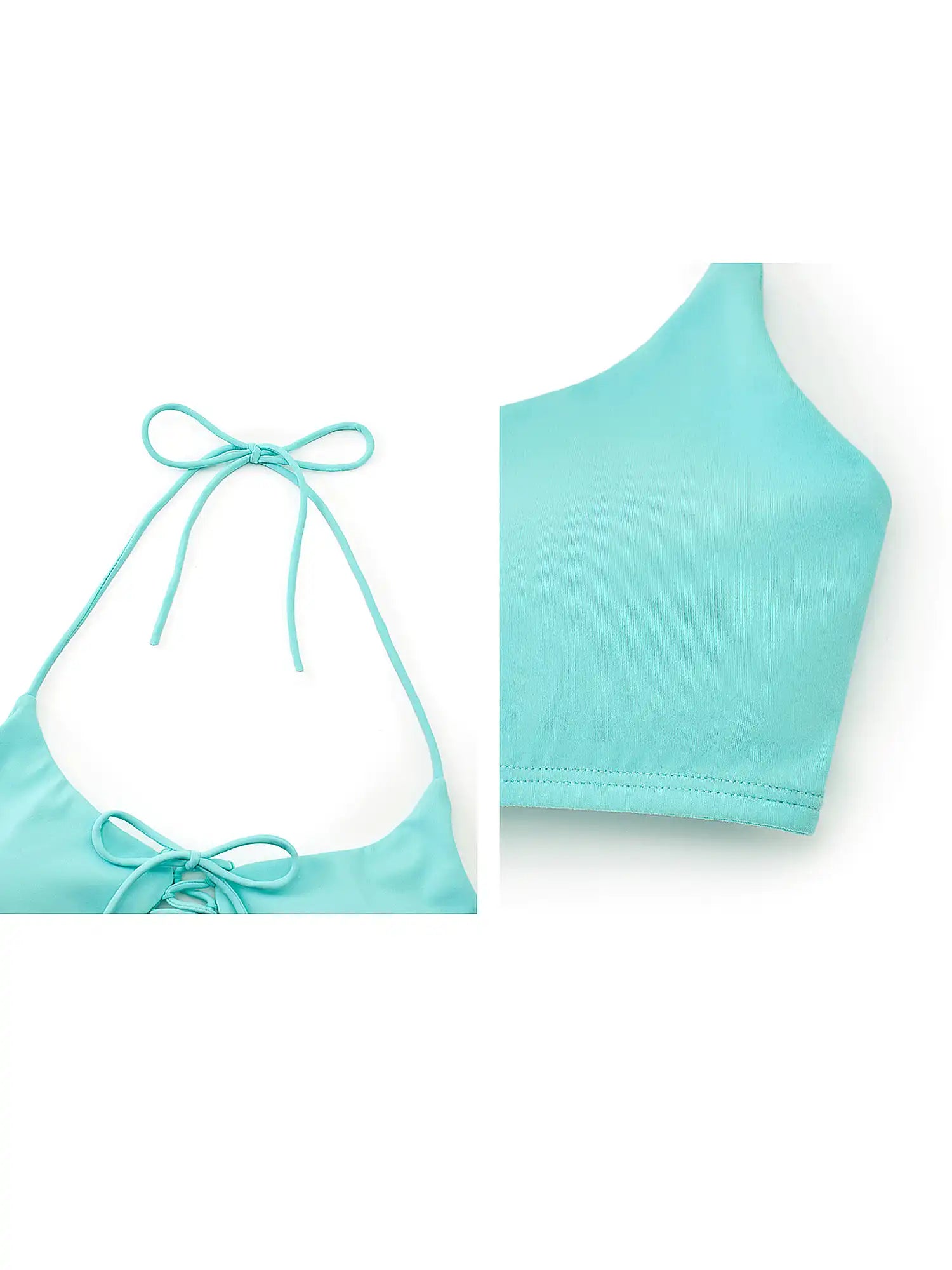 Ayo Spaghetti Strap Pointelle Tie-Front Bralette | Canton Collective