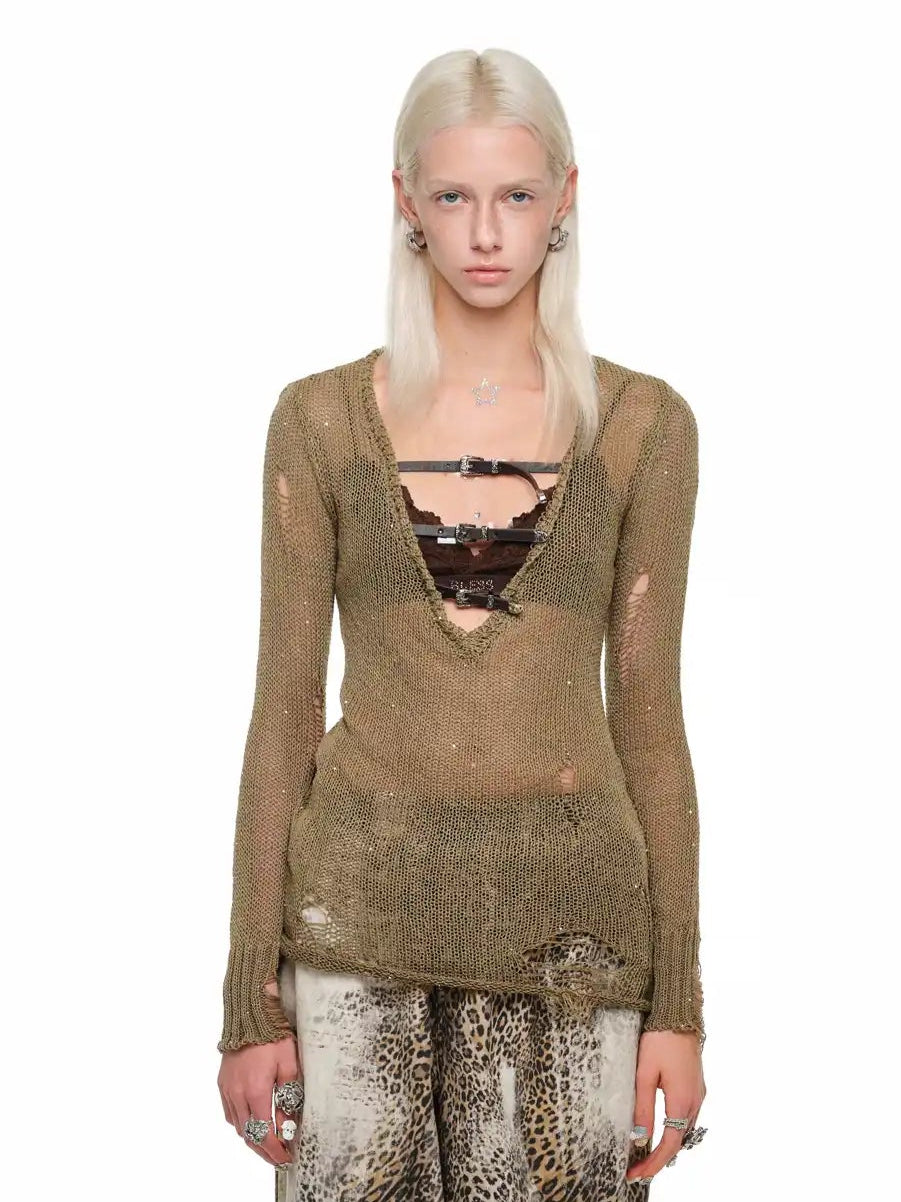 1Jinn Studio Stay Torn Knit Top | Canton Collective