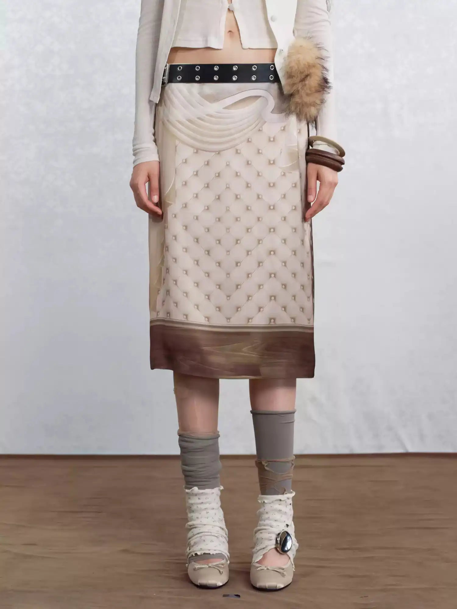 I'M STILL IN Straight Cut Pattern Skirt | Canton Collective