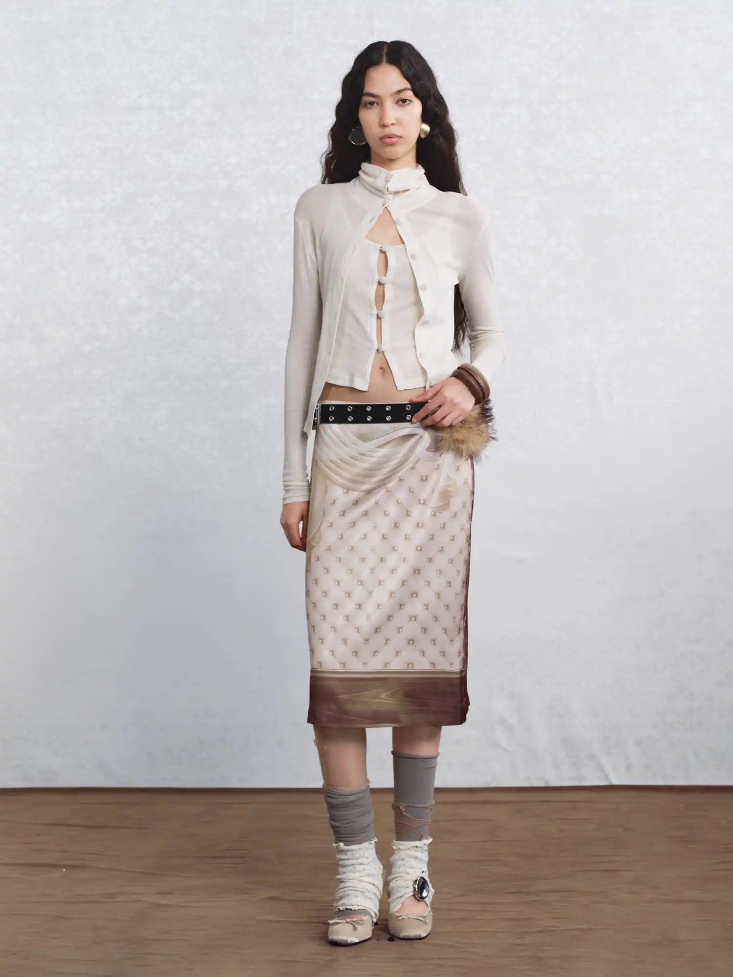 I'M STILL IN Straight Cut Pattern Skirt | Canton Collective