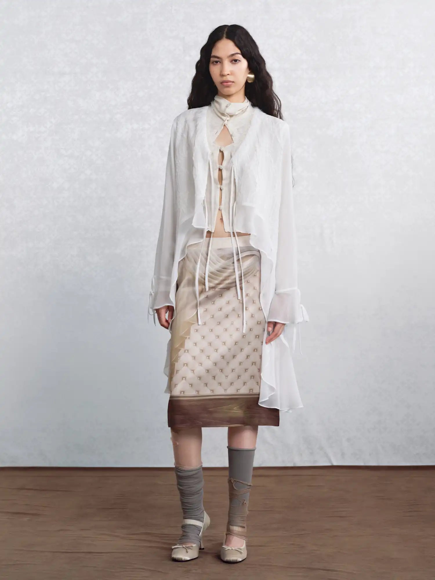 I'M STILL IN Straight Cut Pattern Skirt | Canton Collective