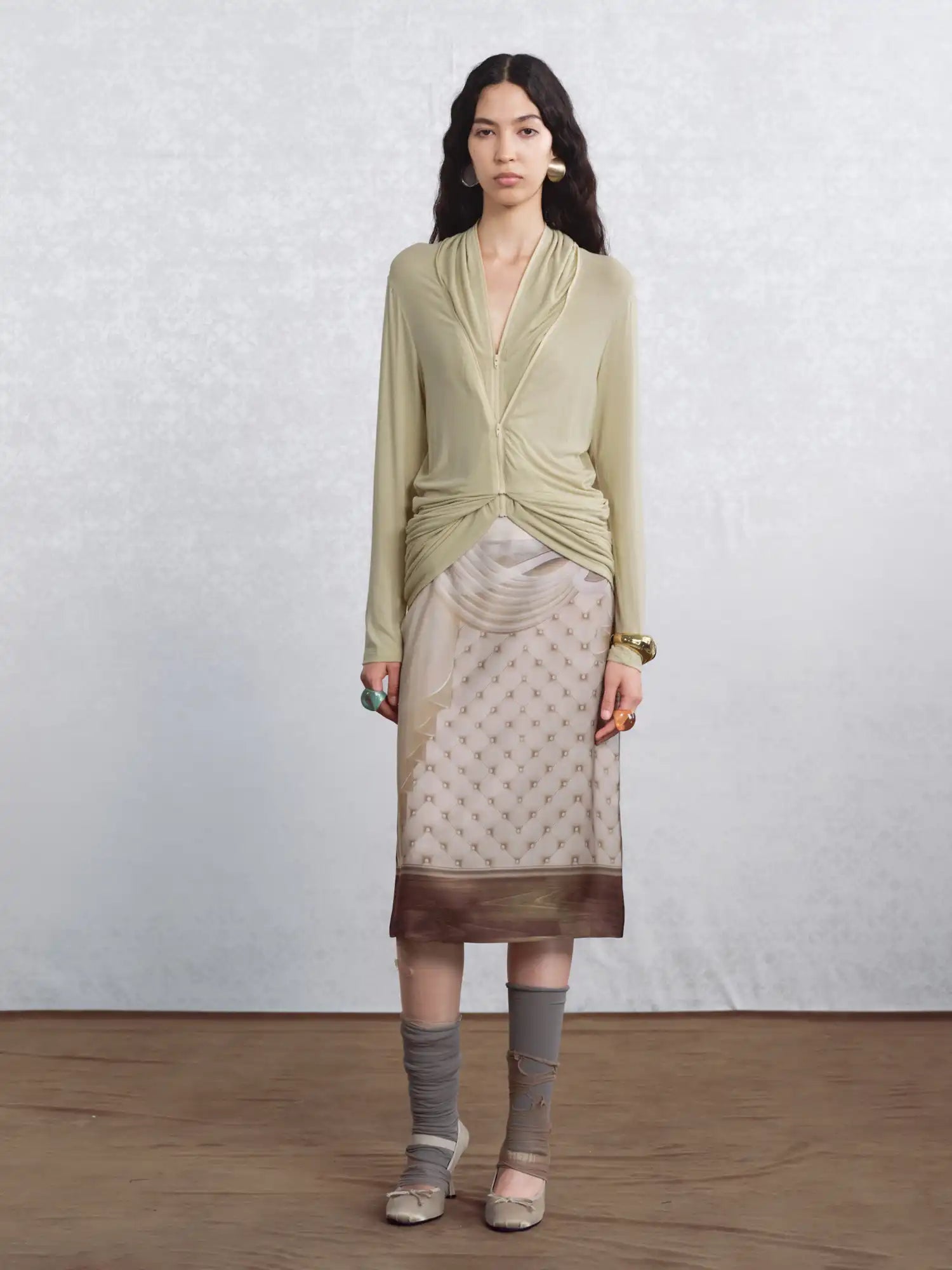 I'M STILL IN Straight Cut Pattern Skirt | Canton Collective