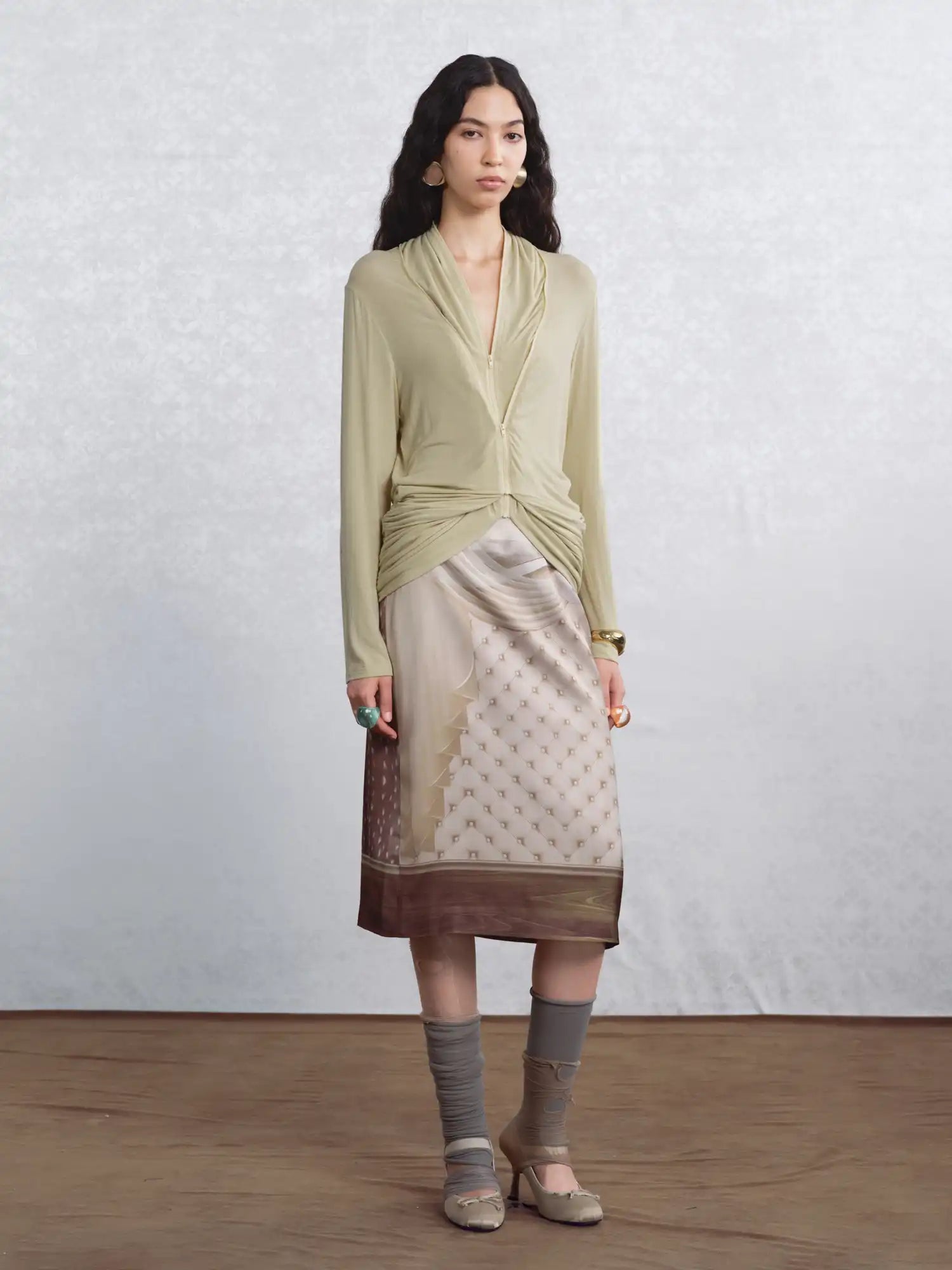 I'M STILL IN Straight Cut Pattern Skirt | Canton Collective