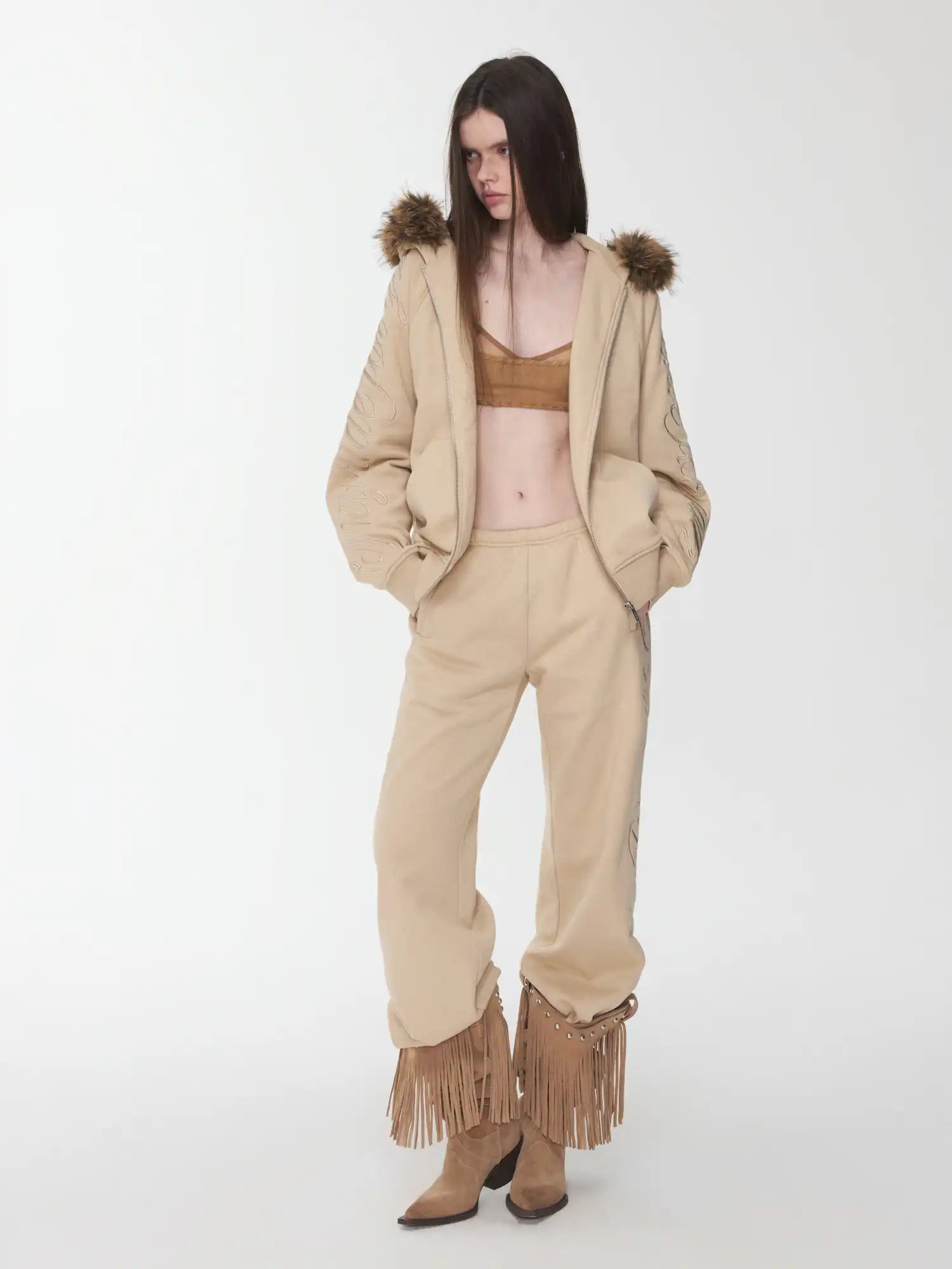 1Jinn Studio Street-Style Embroidered Sweatpants | Canton Collective