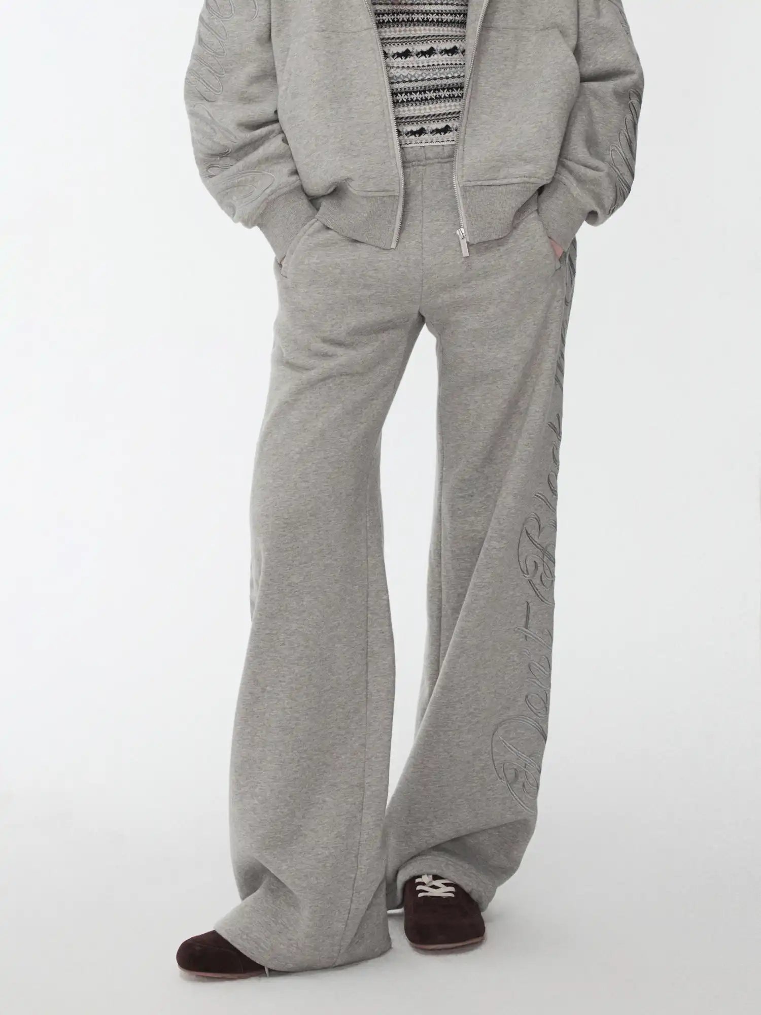 1Jinn Studio Street-Style Embroidered Sweatpants | Canton Collective