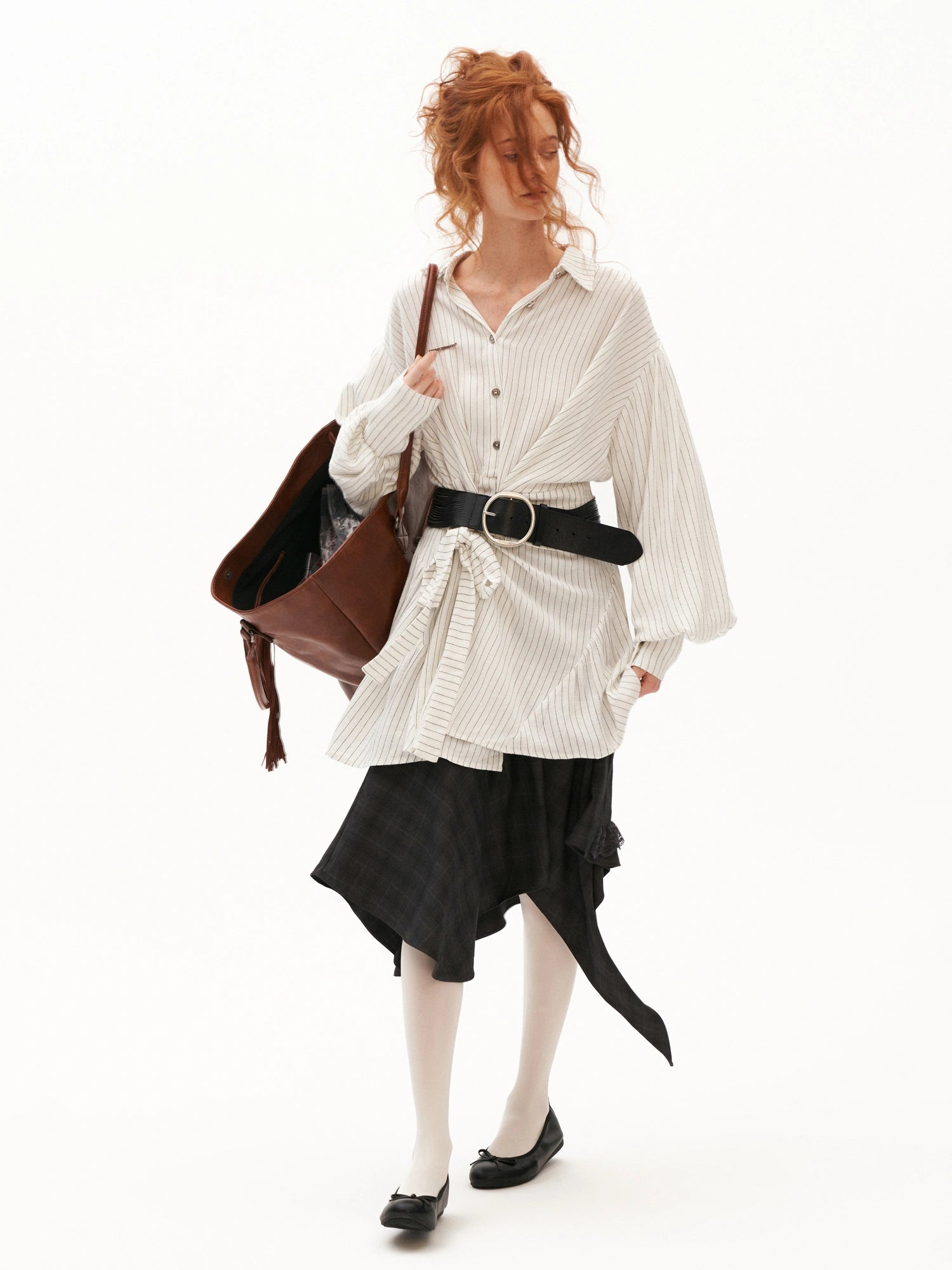 MAMC Striped Longline Tie-Waist Y2K Shirt | Canton Collective