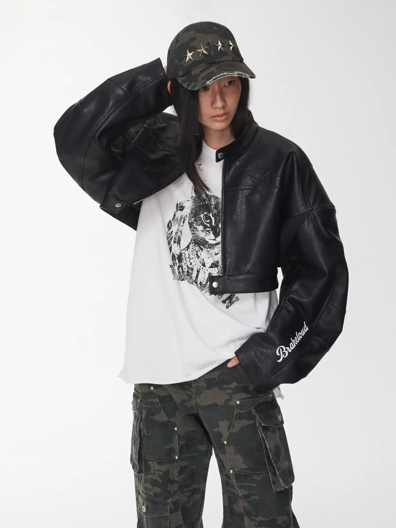 1Jinn Studio Structured Moto Crop Jacket | Canton Collective