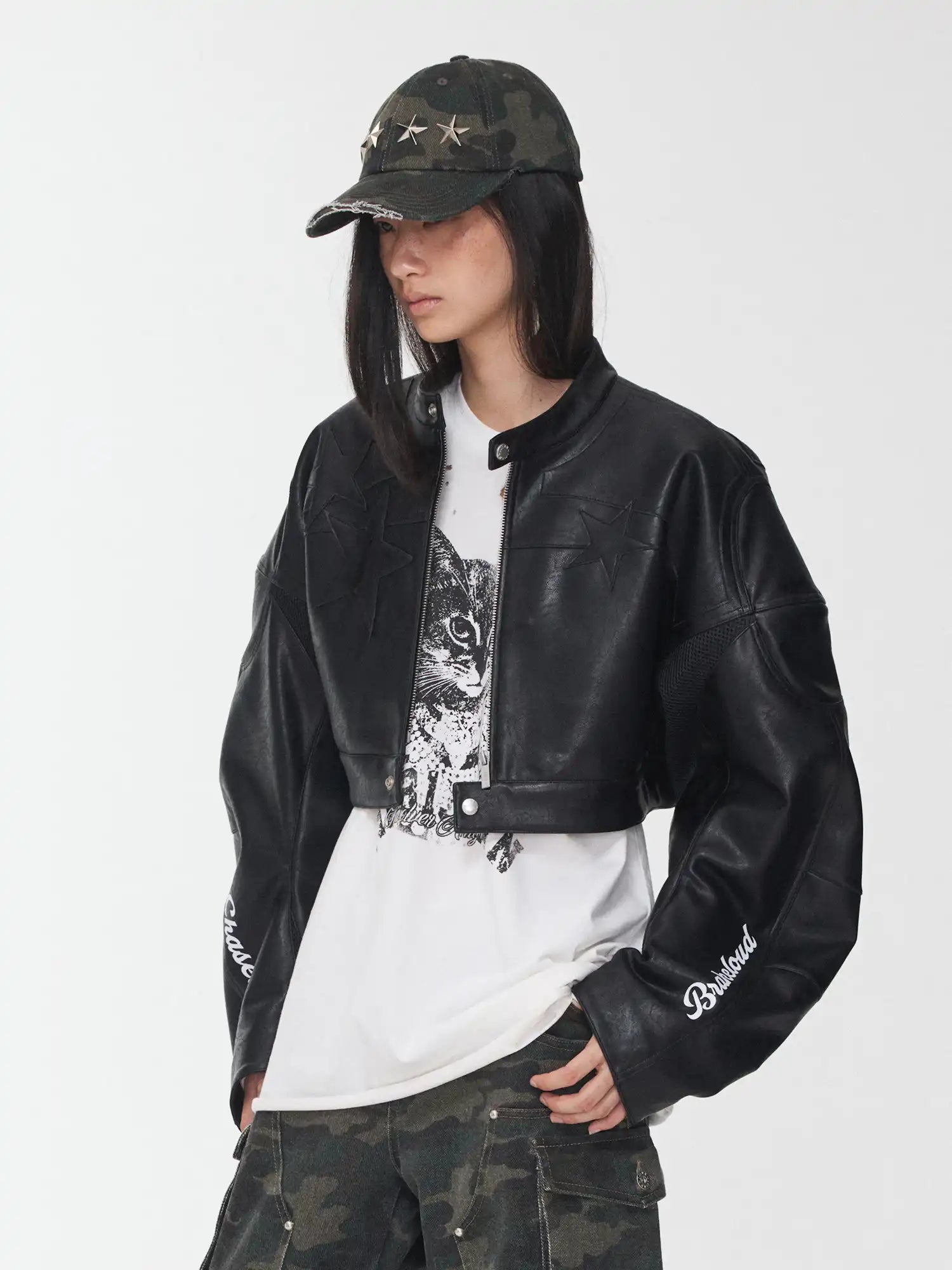 1Jinn Studio Structured Moto Crop Jacket | Canton Collective