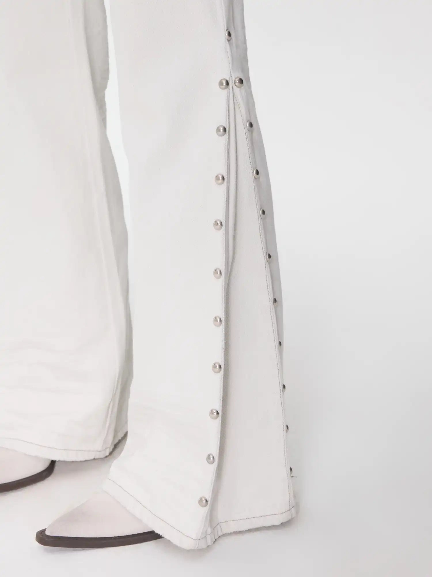 1Jinn Studio Studded Washed Flare Jeans | Canton Collective