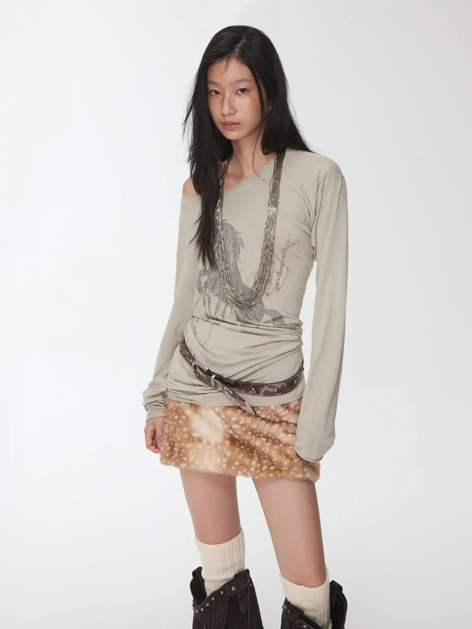 1Jinn Studio Studded off-shoulder Top | Canton Collective