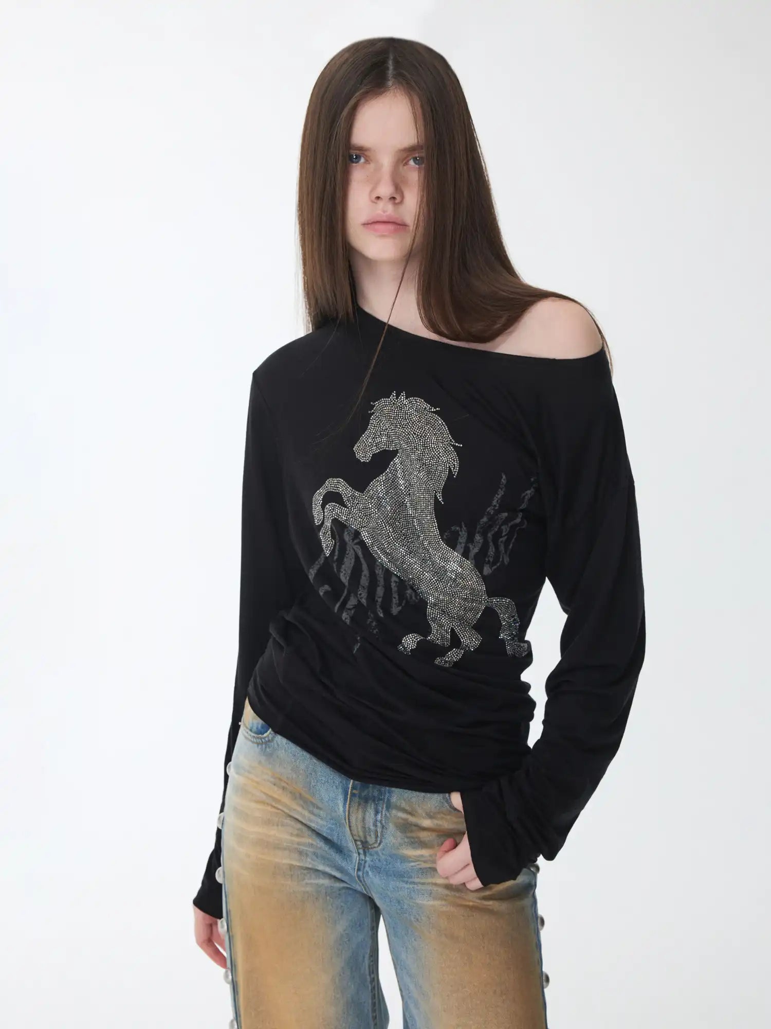 1Jinn Studio Studded off-shoulder Top | Canton Collective