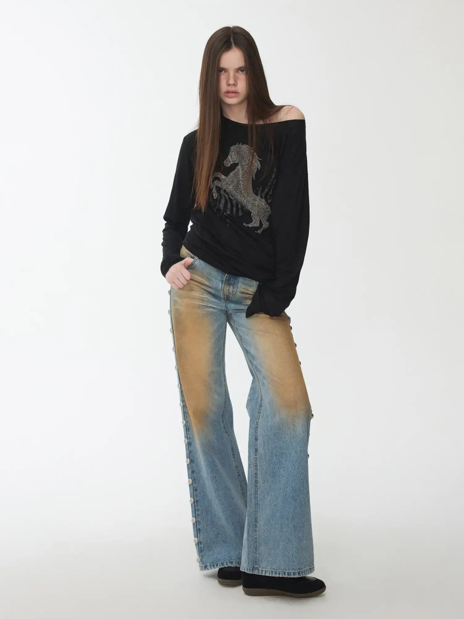 1Jinn Studio Studded off-shoulder Top | Canton Collective